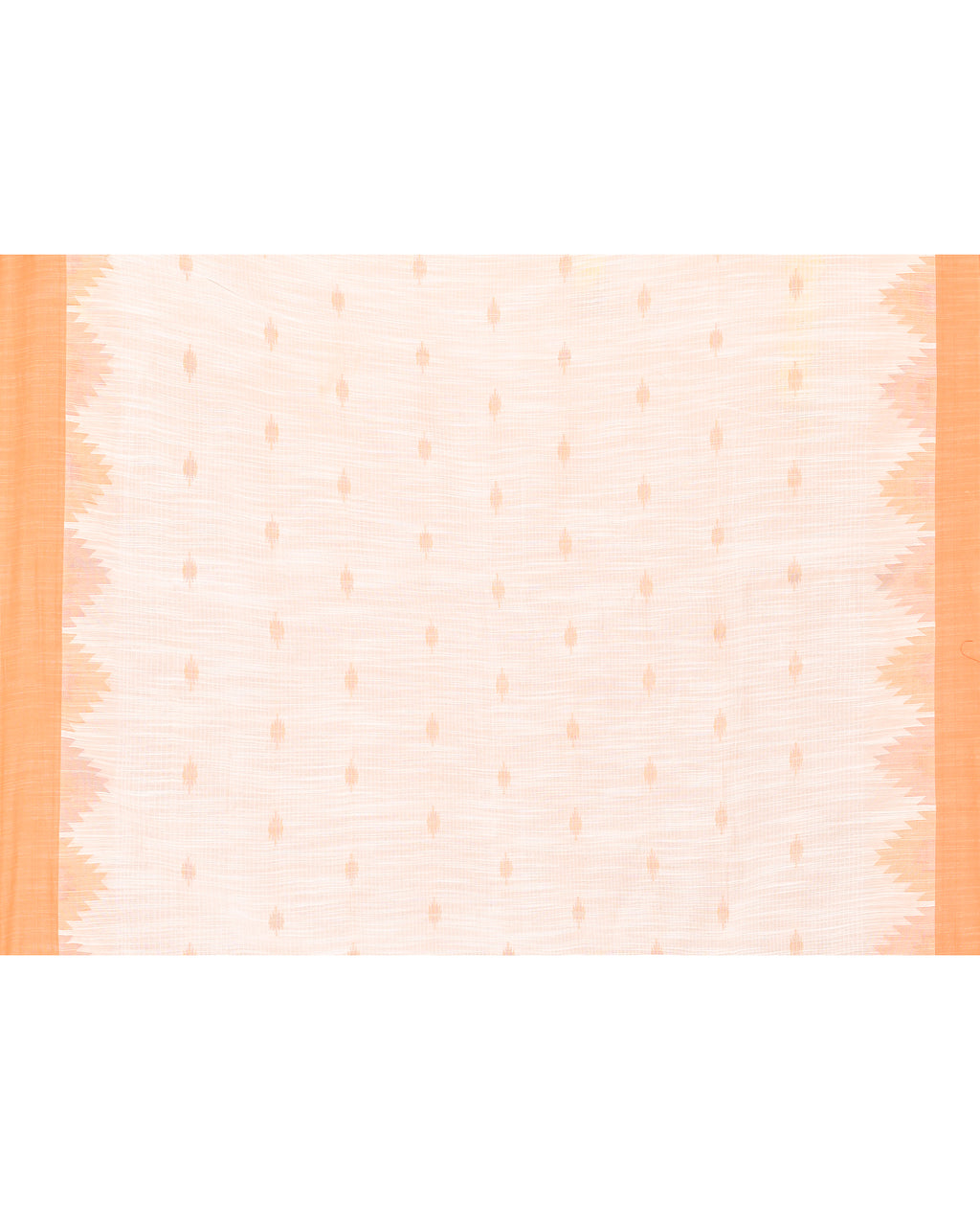Women Cotton Blend White Woven  Saree