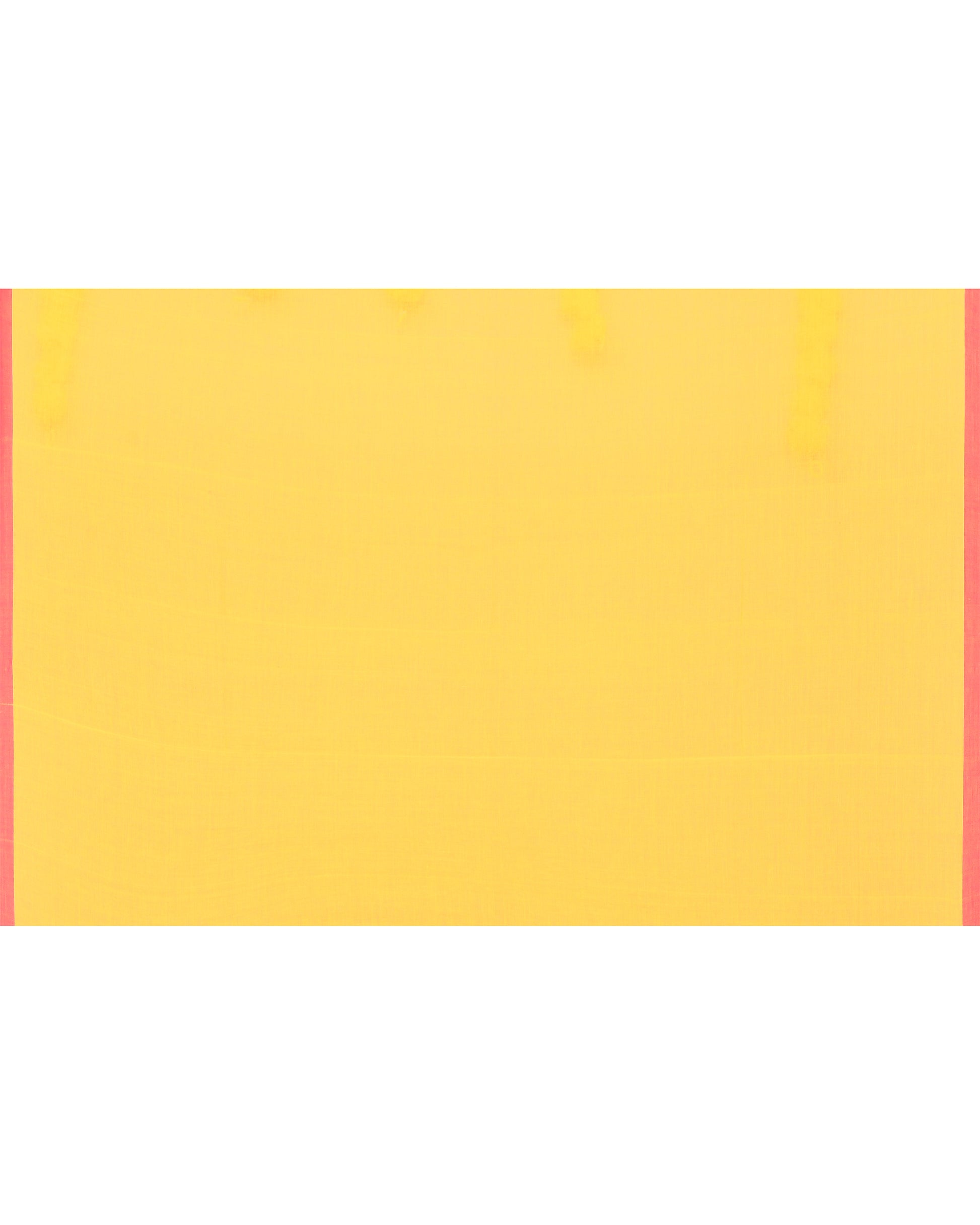 Women Mul Cotton Yellow Woven  Saree