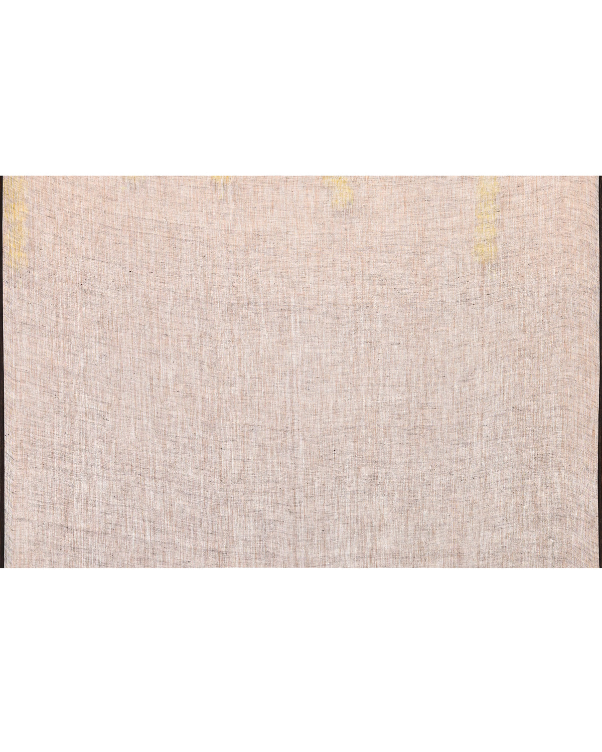 Women's Off White Linen Saree with Unstitched Blouse