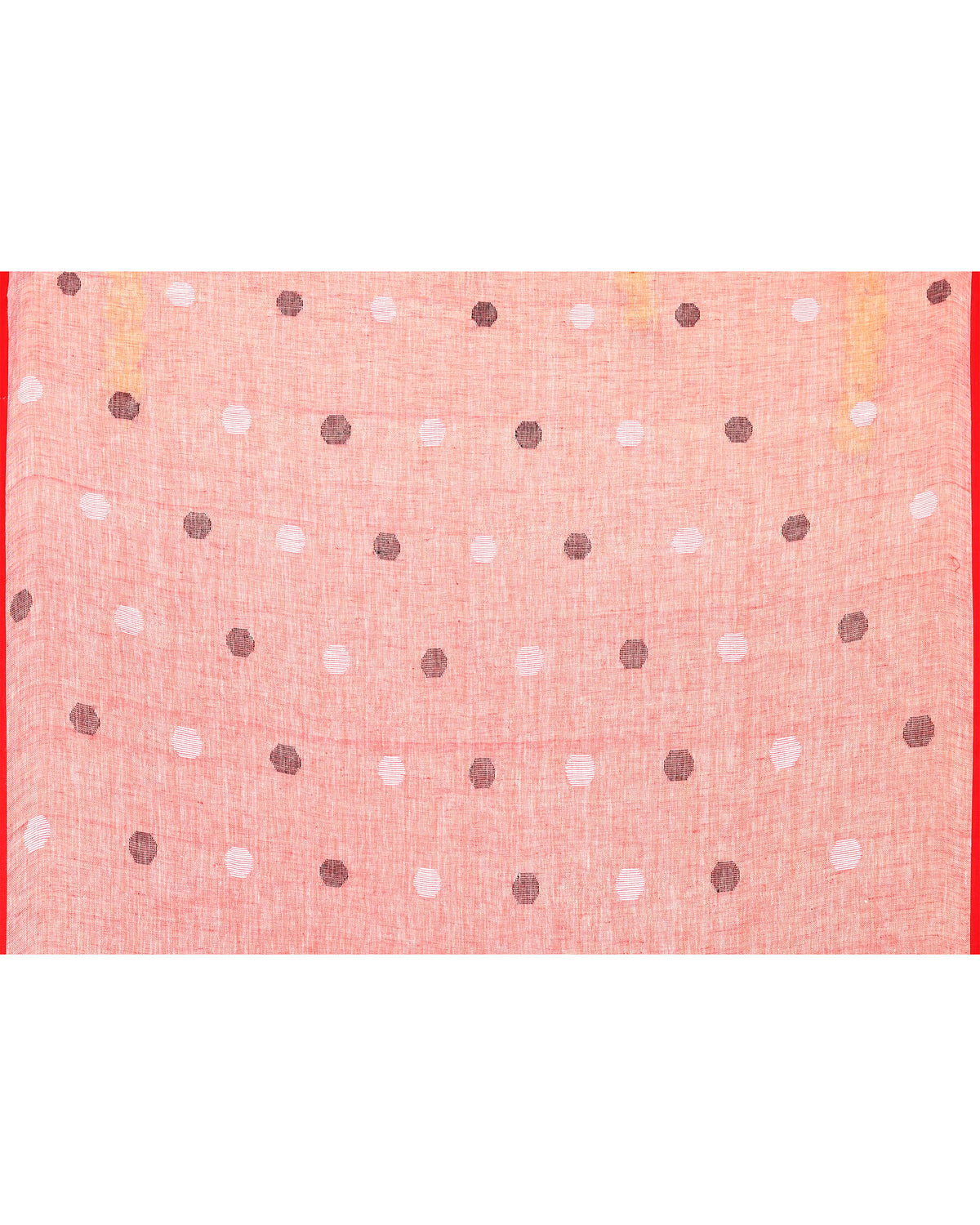 Women's Off White Linen Saree with Unstitched Blouse