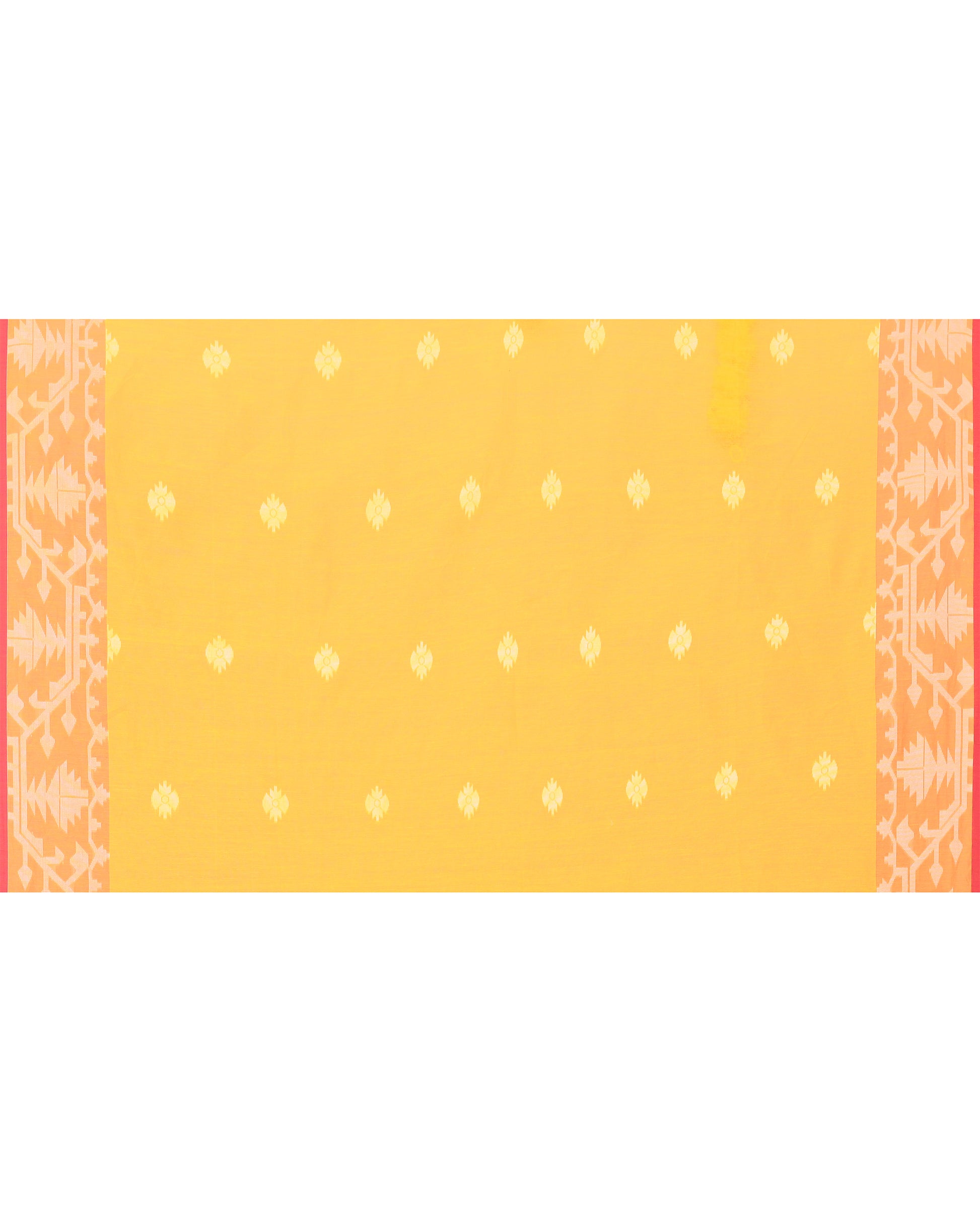 Women Silk Blend Yellow Woven  Saree