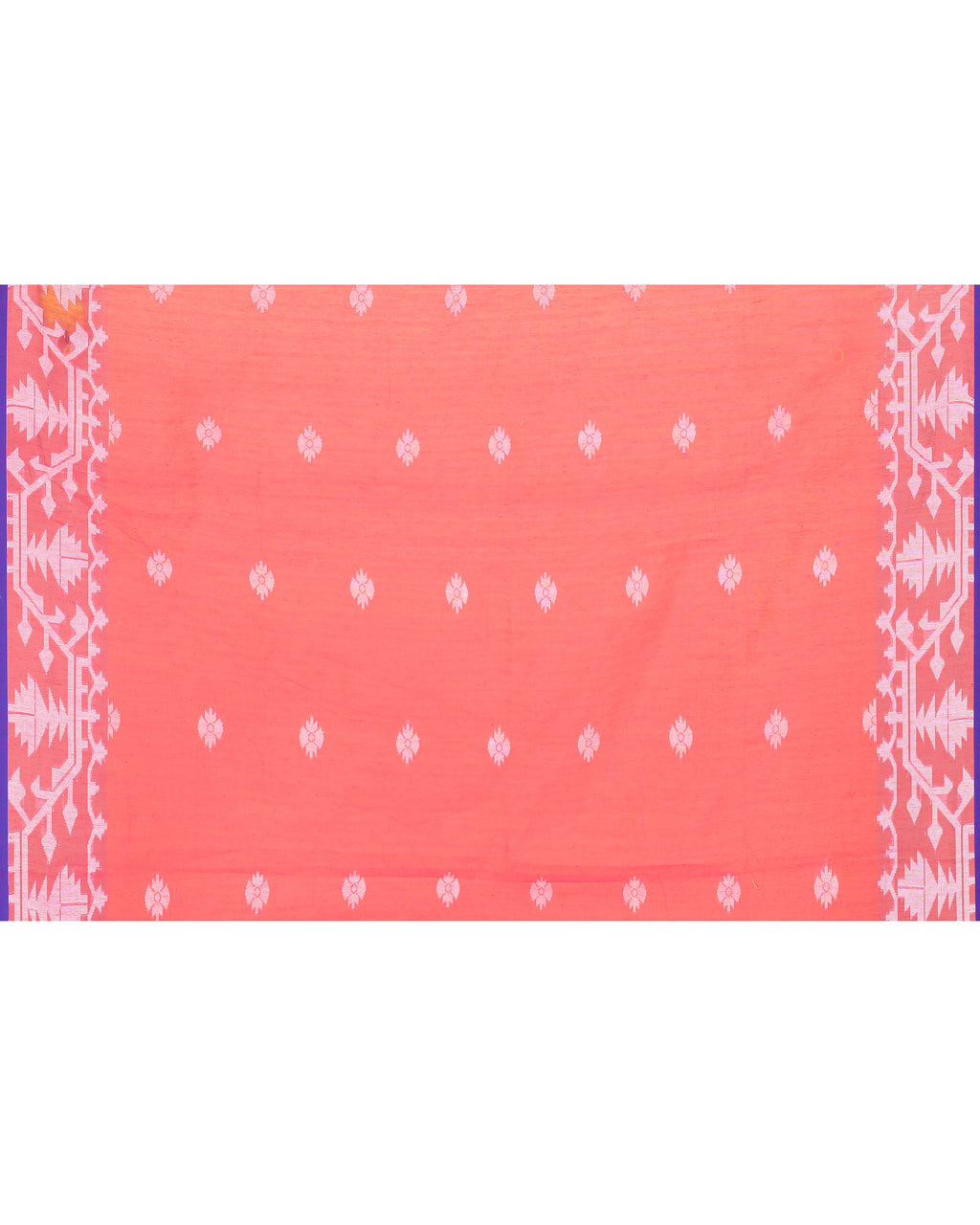 Women Silk Blend Rani Pink Woven  Saree