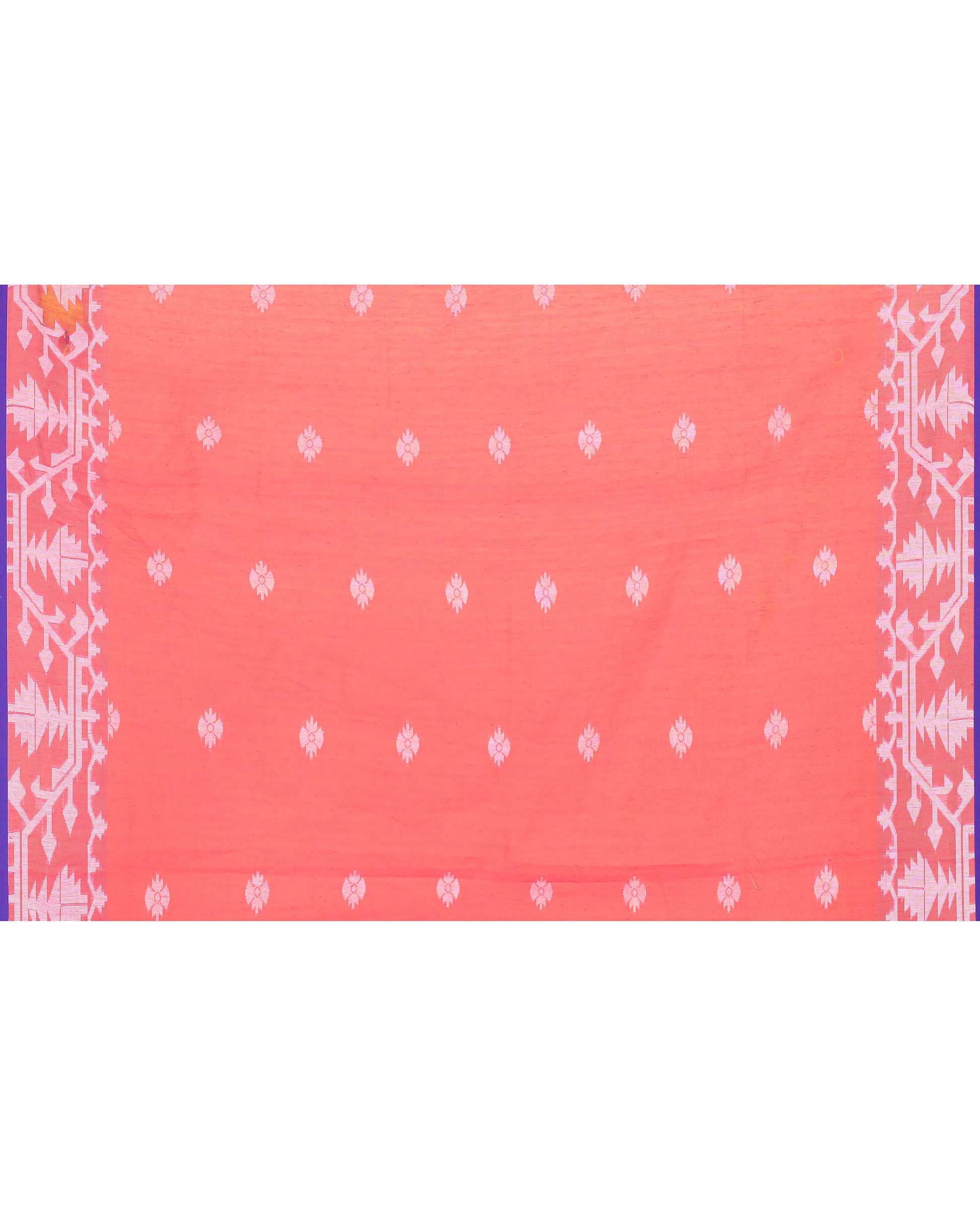 Women Silk Blend Rani Pink Woven  Saree