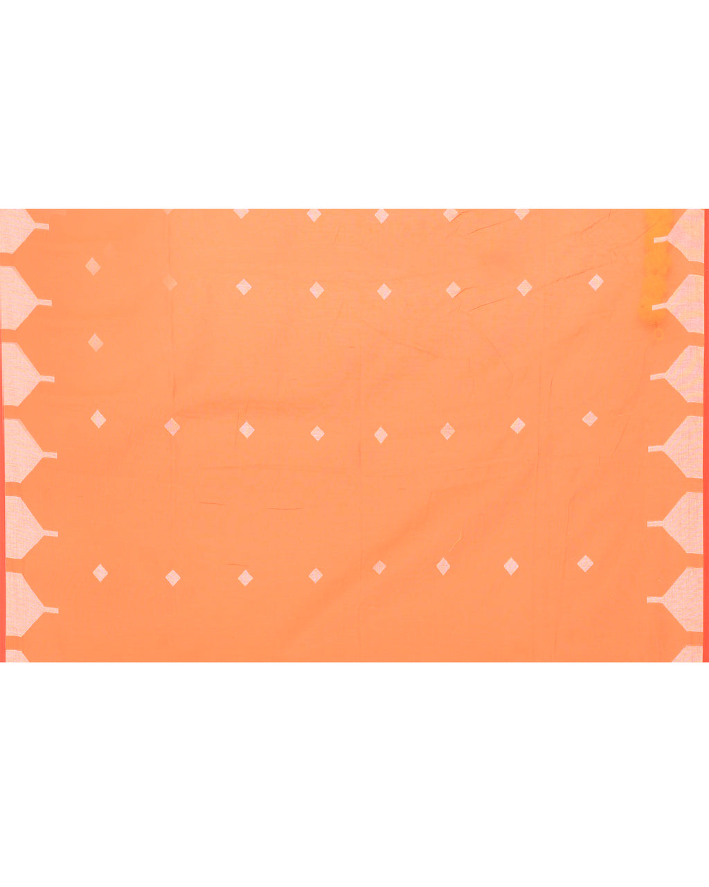 Women Silk Blend Orange Woven  Saree