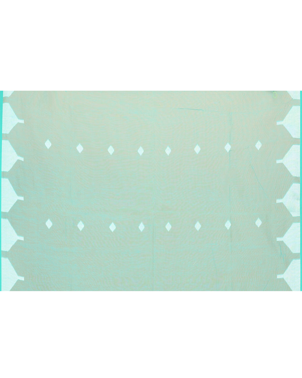Women Silk Blend Turquoise Woven  Saree