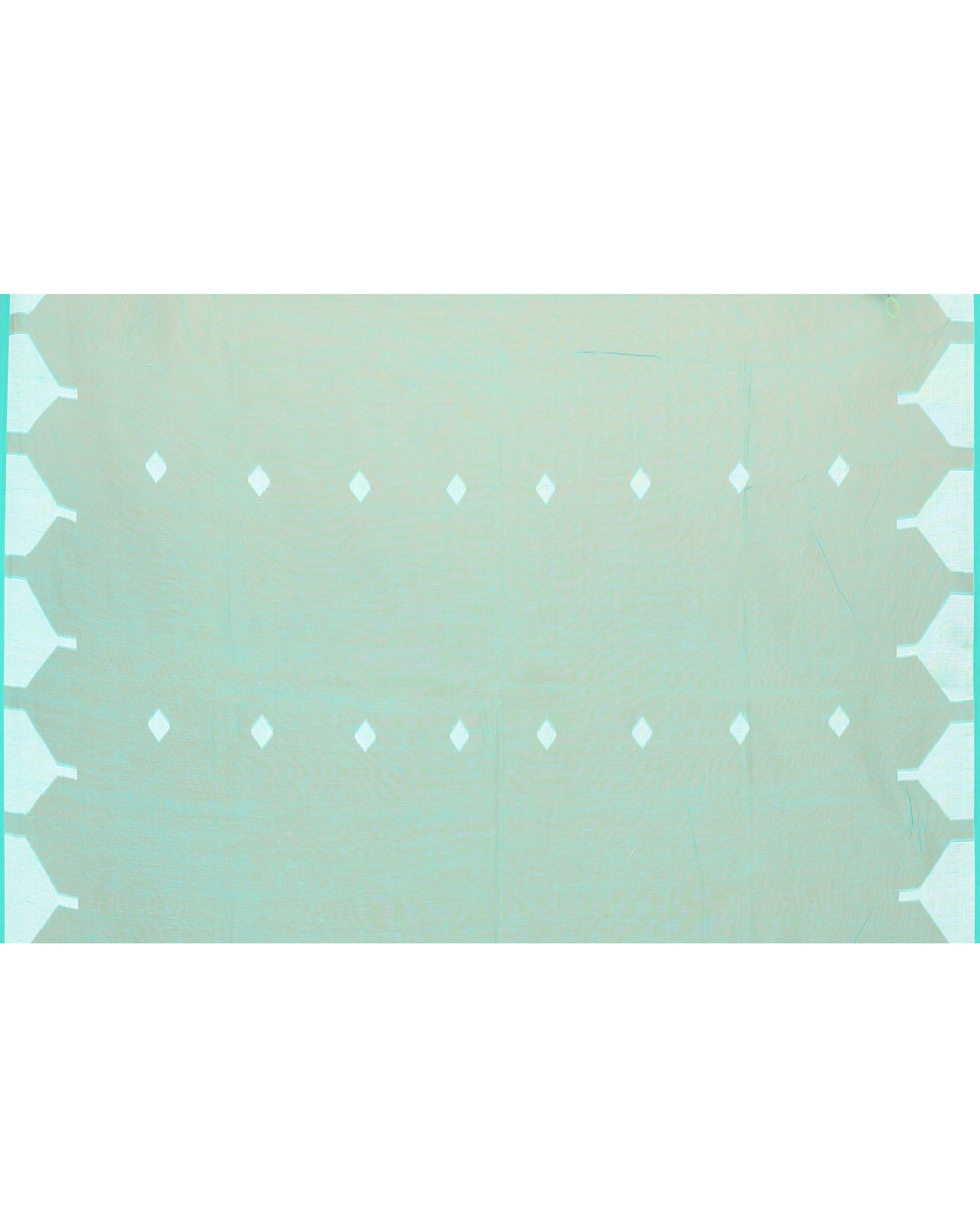 Women Silk Blend Turquoise Woven  Saree