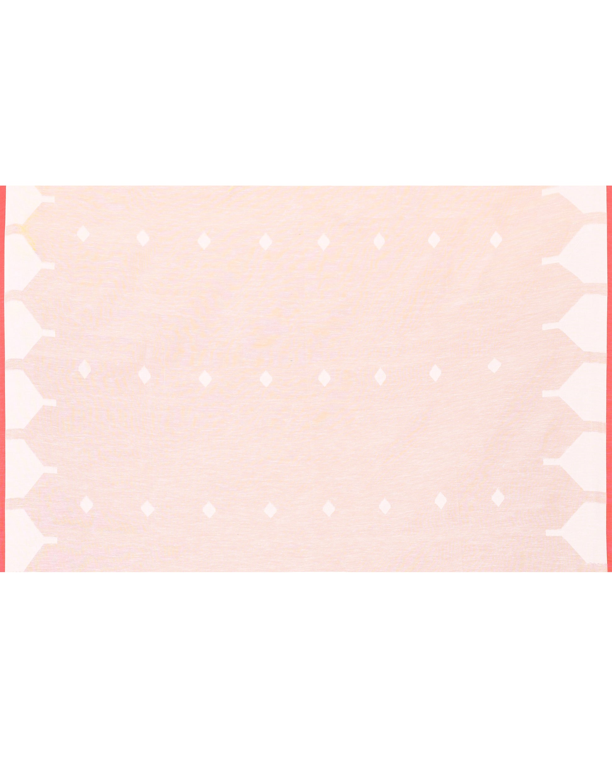 Women Silk Blend White Woven  Saree