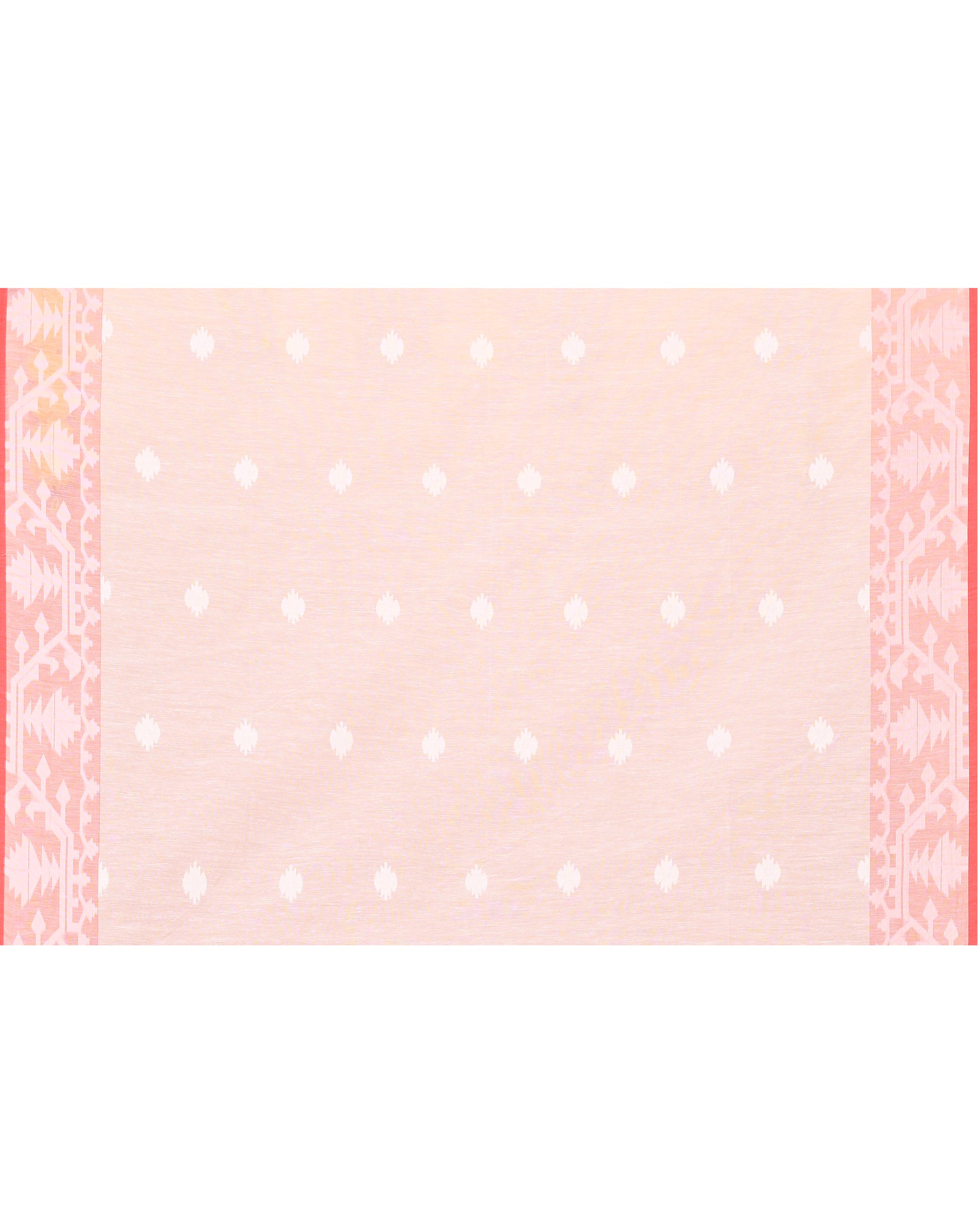 Women Silk Blend White Woven  Saree