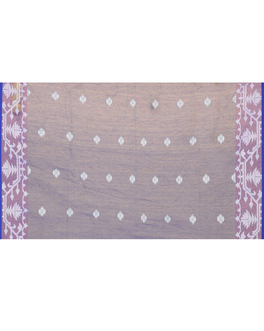 Women Silk Blend Blue Woven  Saree