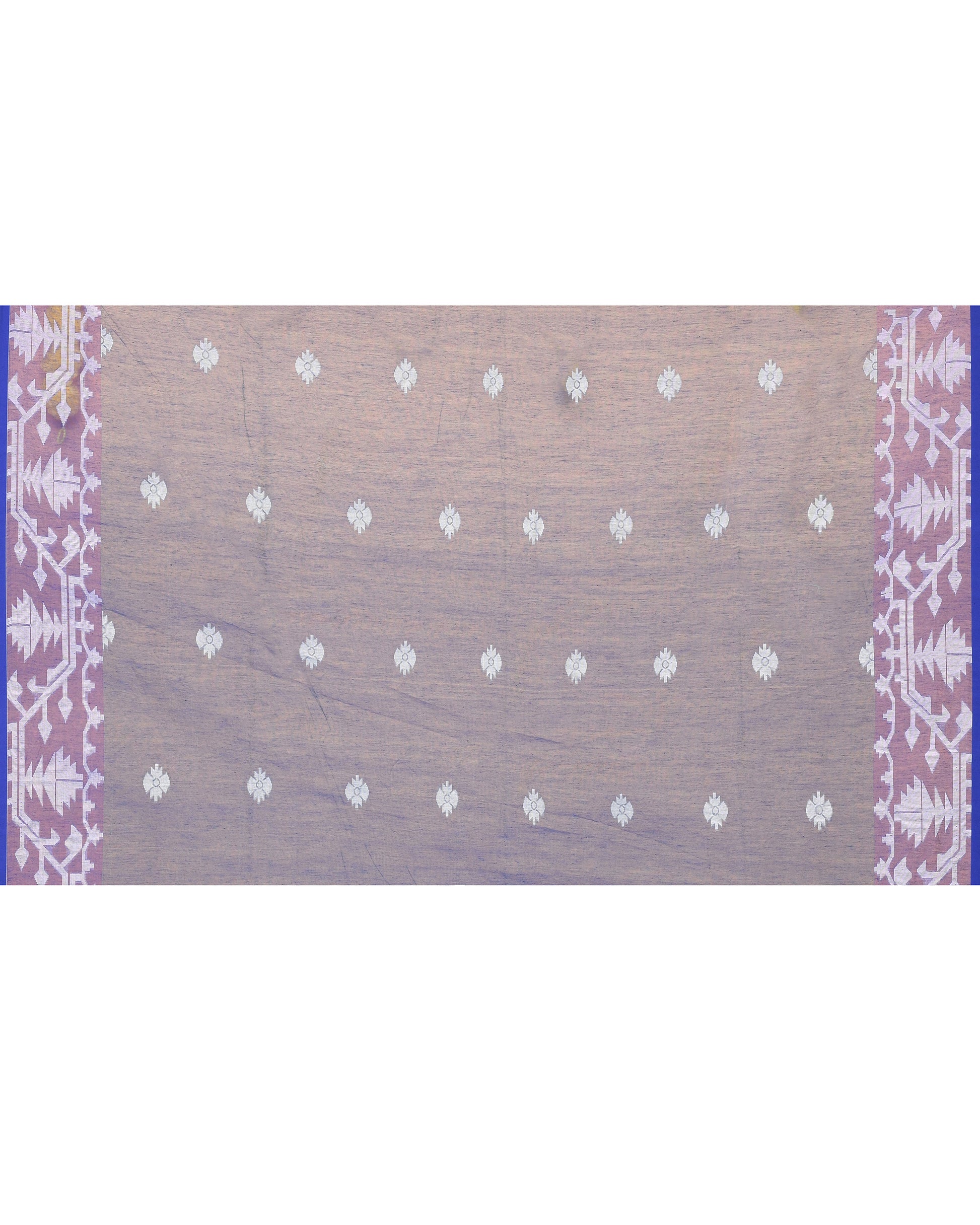 Women Silk Blend Blue Woven  Saree