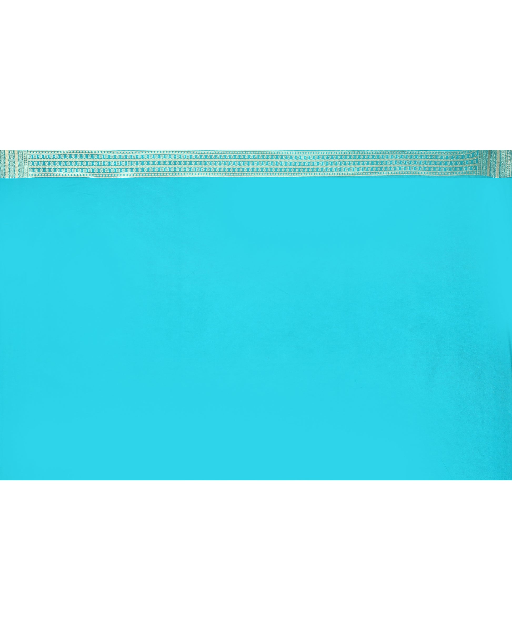 Women Bangalore Silk Turquoise Woven  Saree