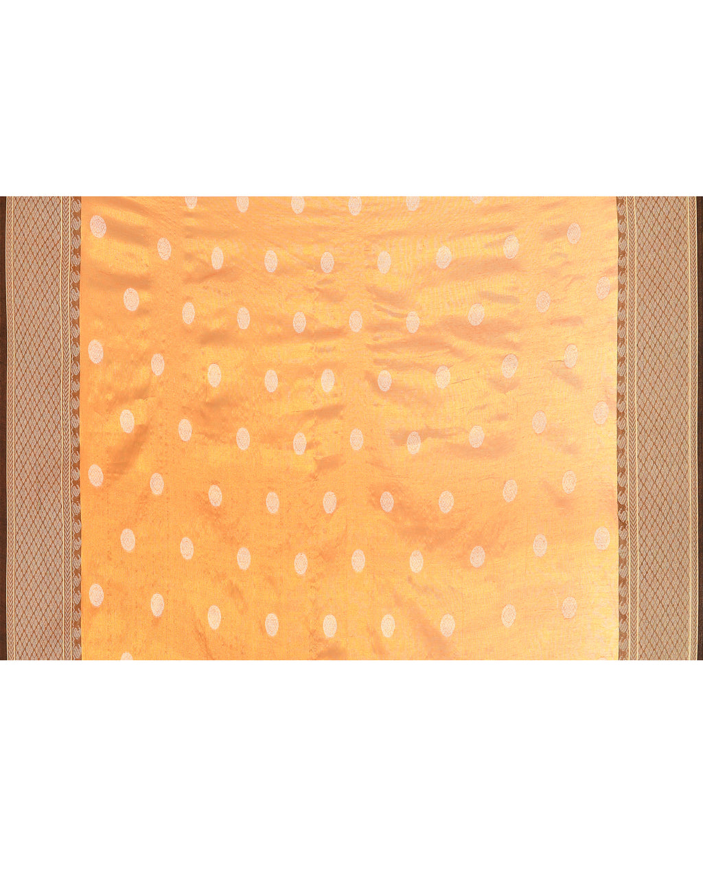 Women Tissue Orange Woven  Saree