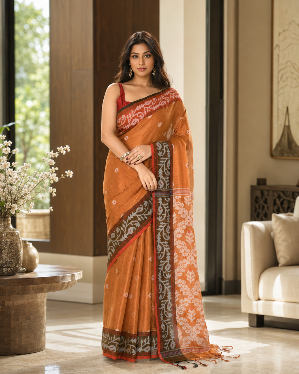 Women Tissue Gold Woven  Saree