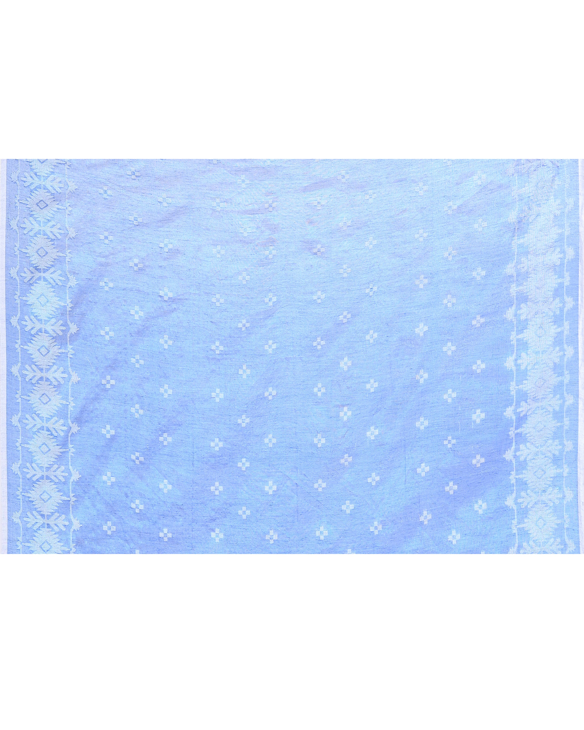 Women Tissue Blue Woven  Saree