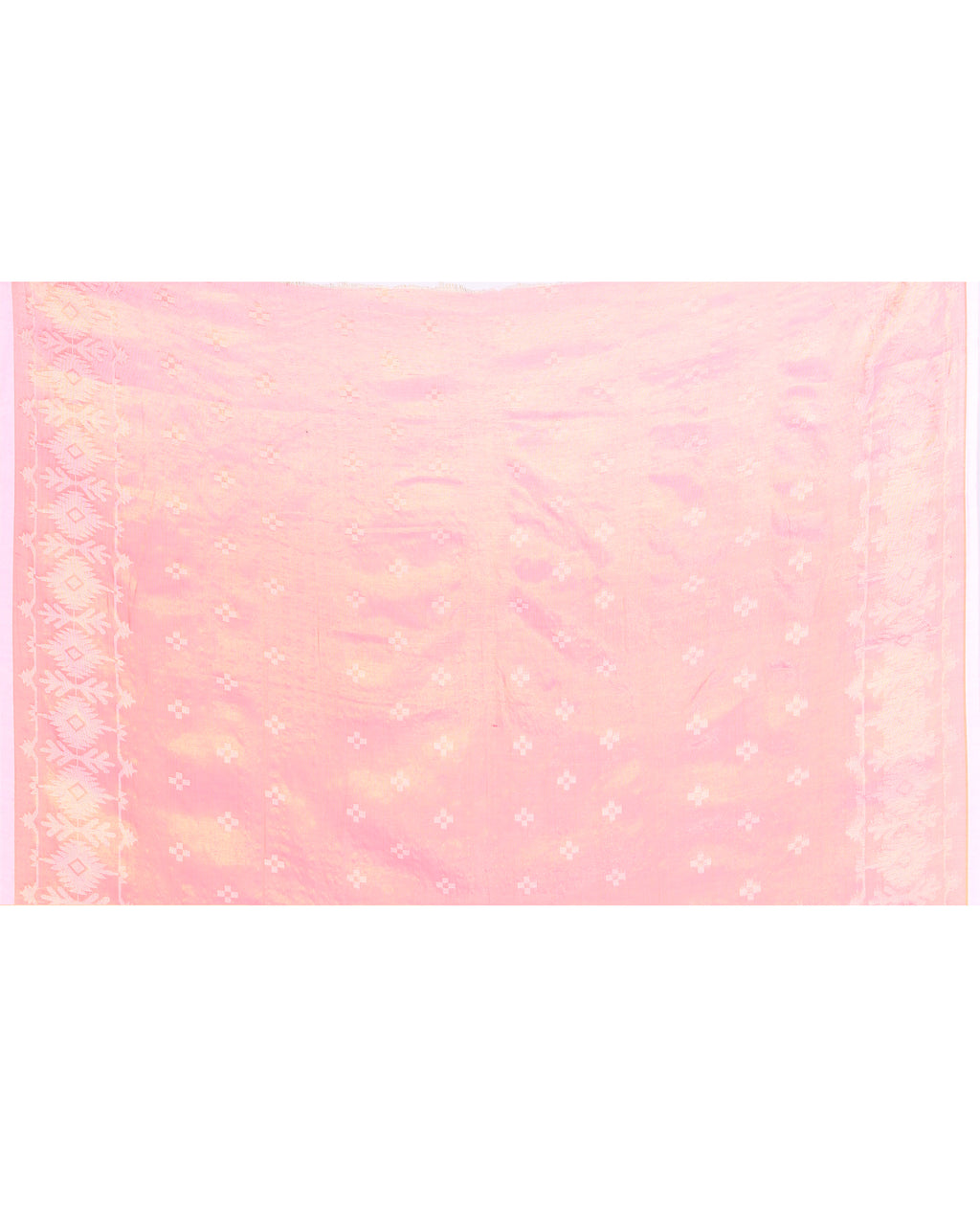 Women Tissue Deep Peach Woven  Saree