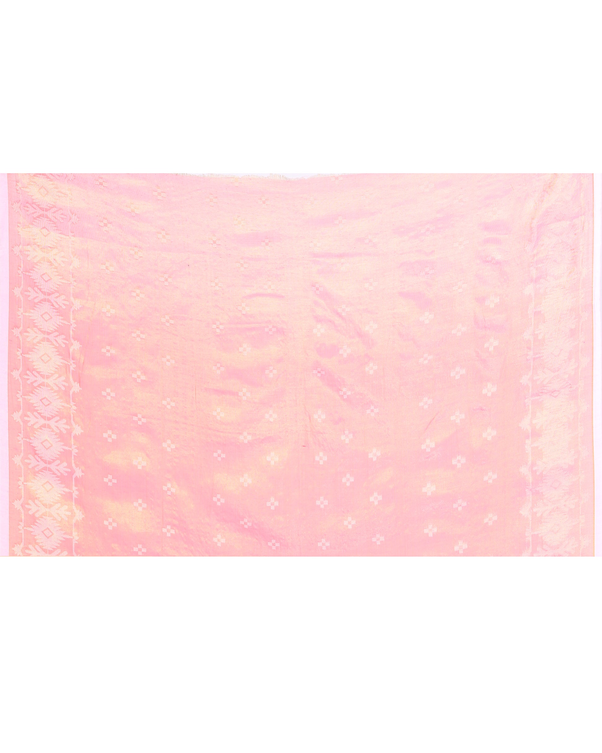 Women Tissue Deep Peach Woven  Saree