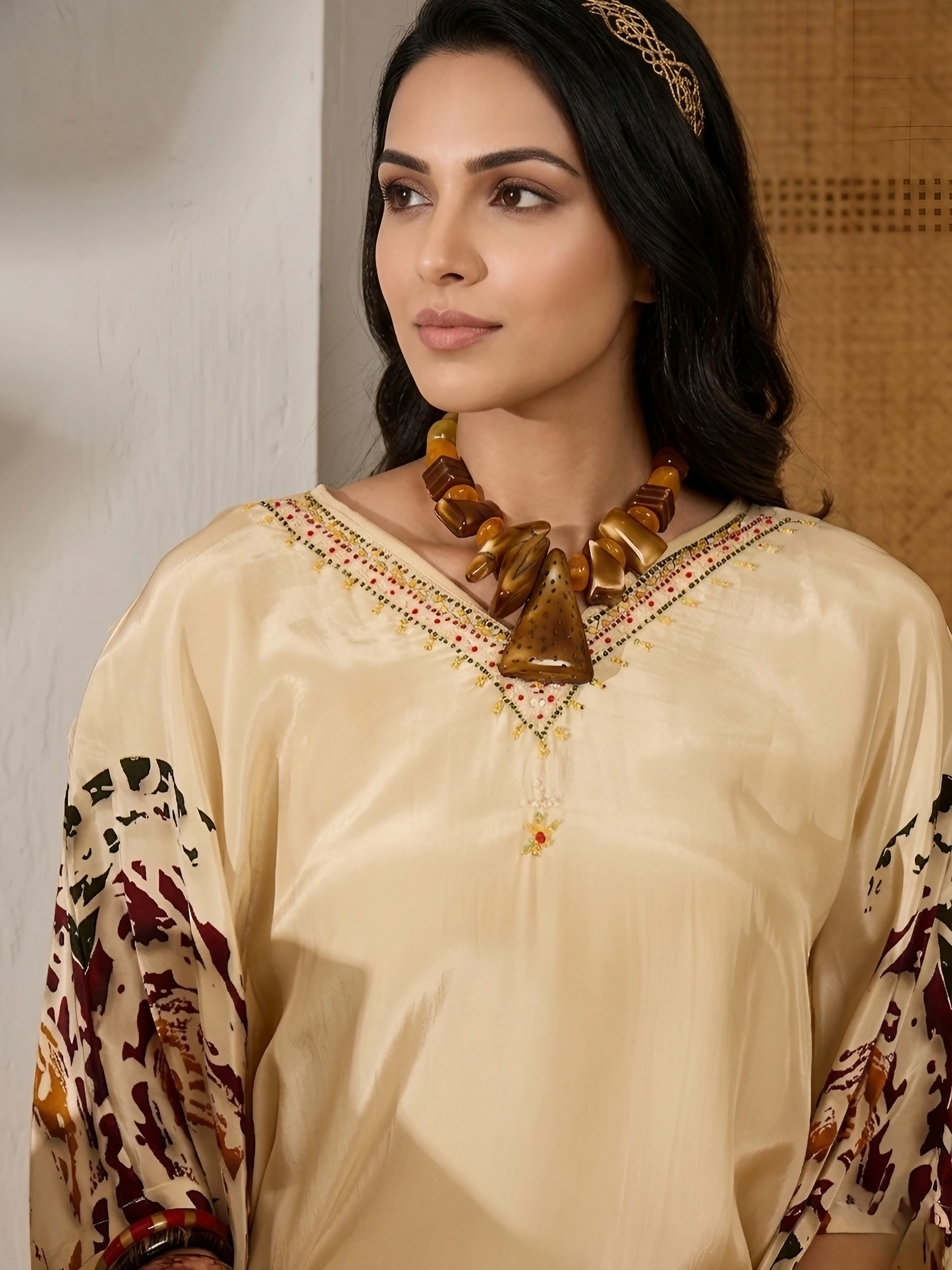 Women Art  Silk Black Stitched Embroidery  Kurta set with dupatta