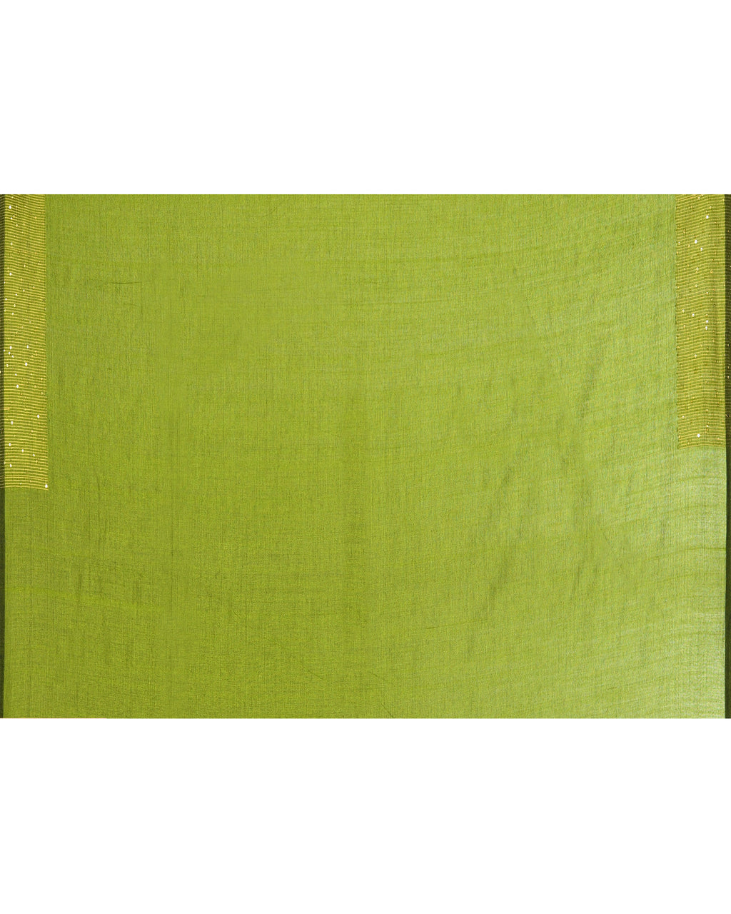Women Cotton Apple Green Woven  Saree