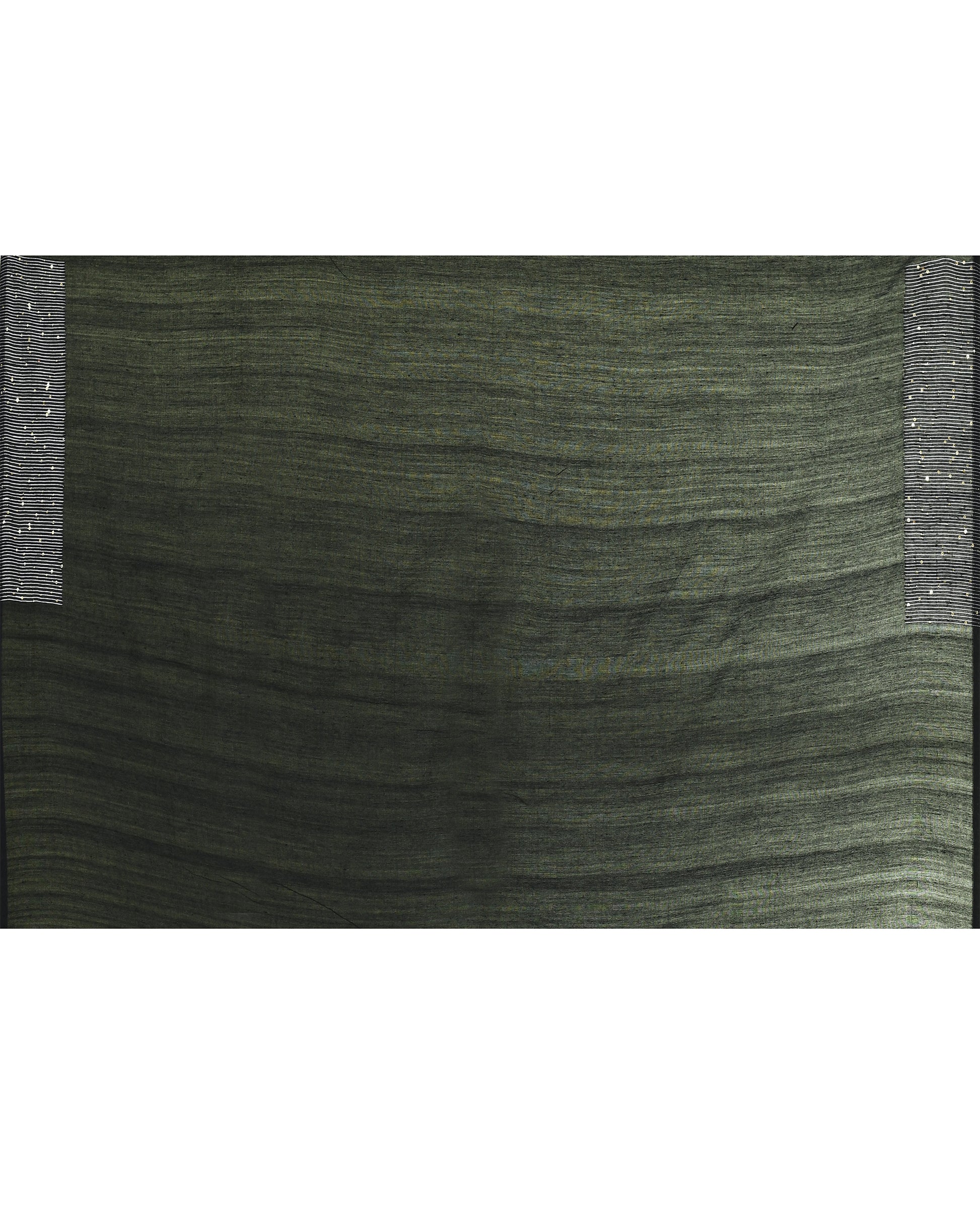 Women Cotton Black Woven  Saree