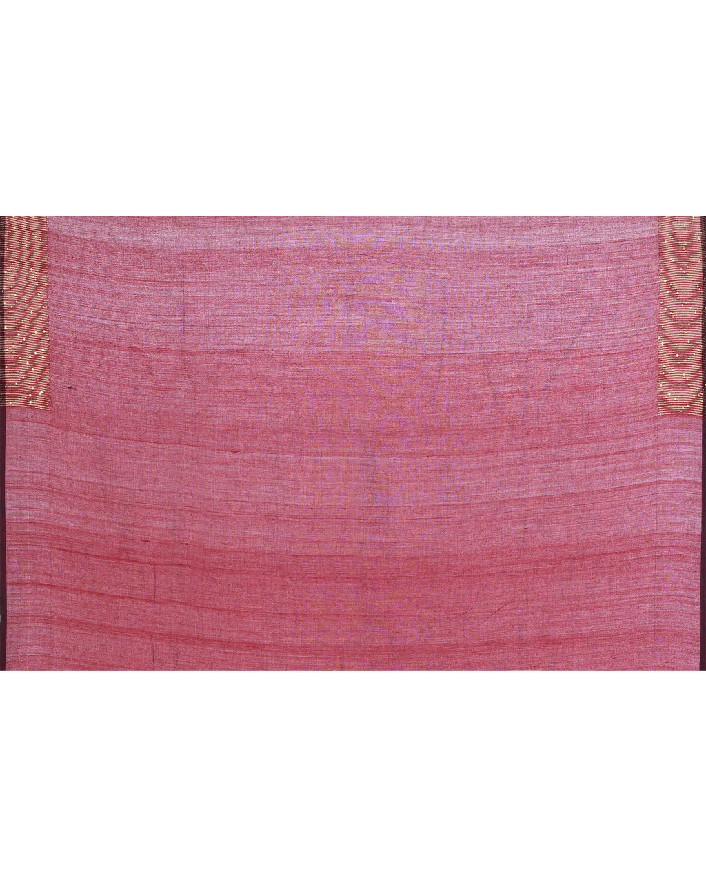 Women Cotton Maroon Woven  Saree