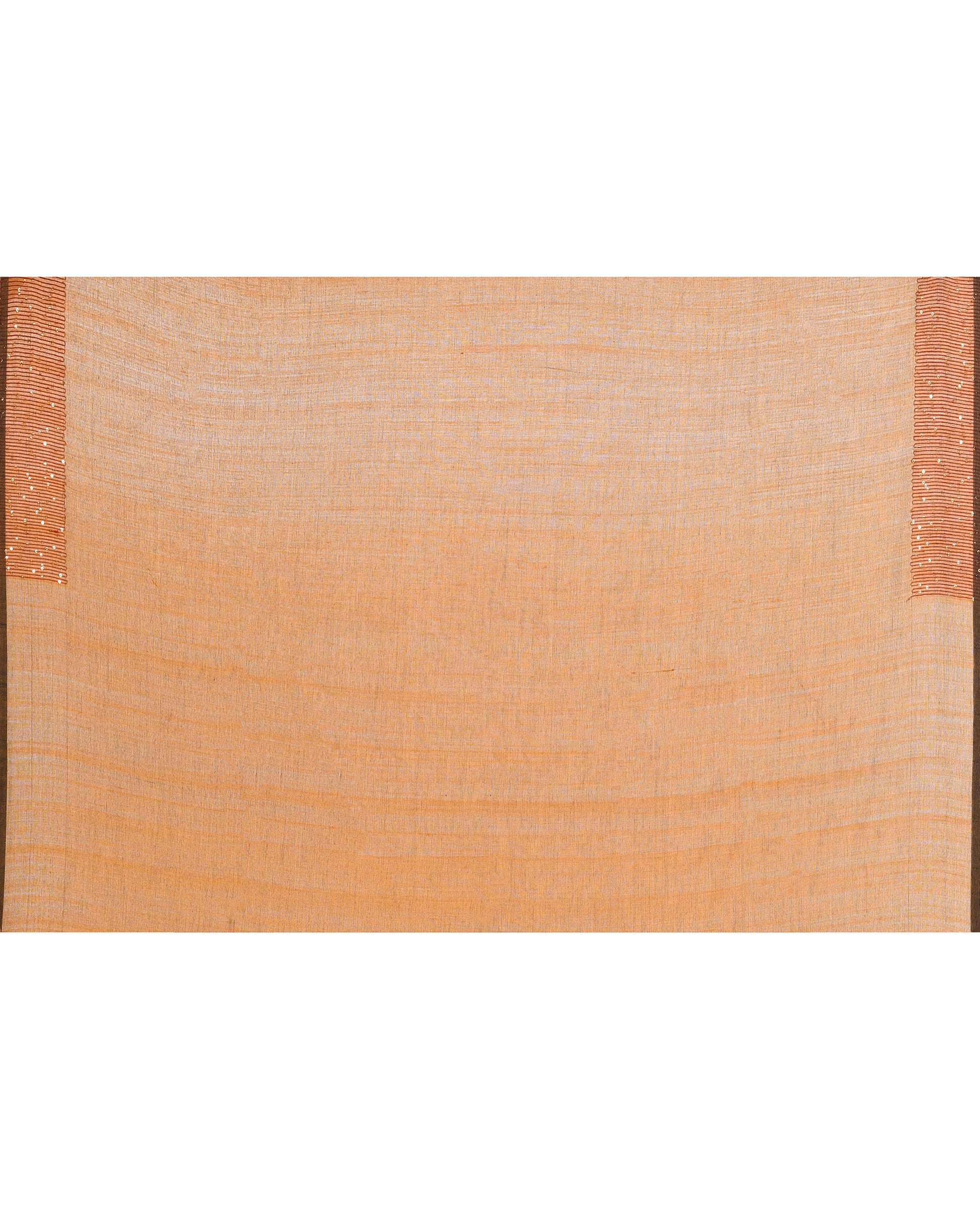Women Cotton Bronze Woven  Saree