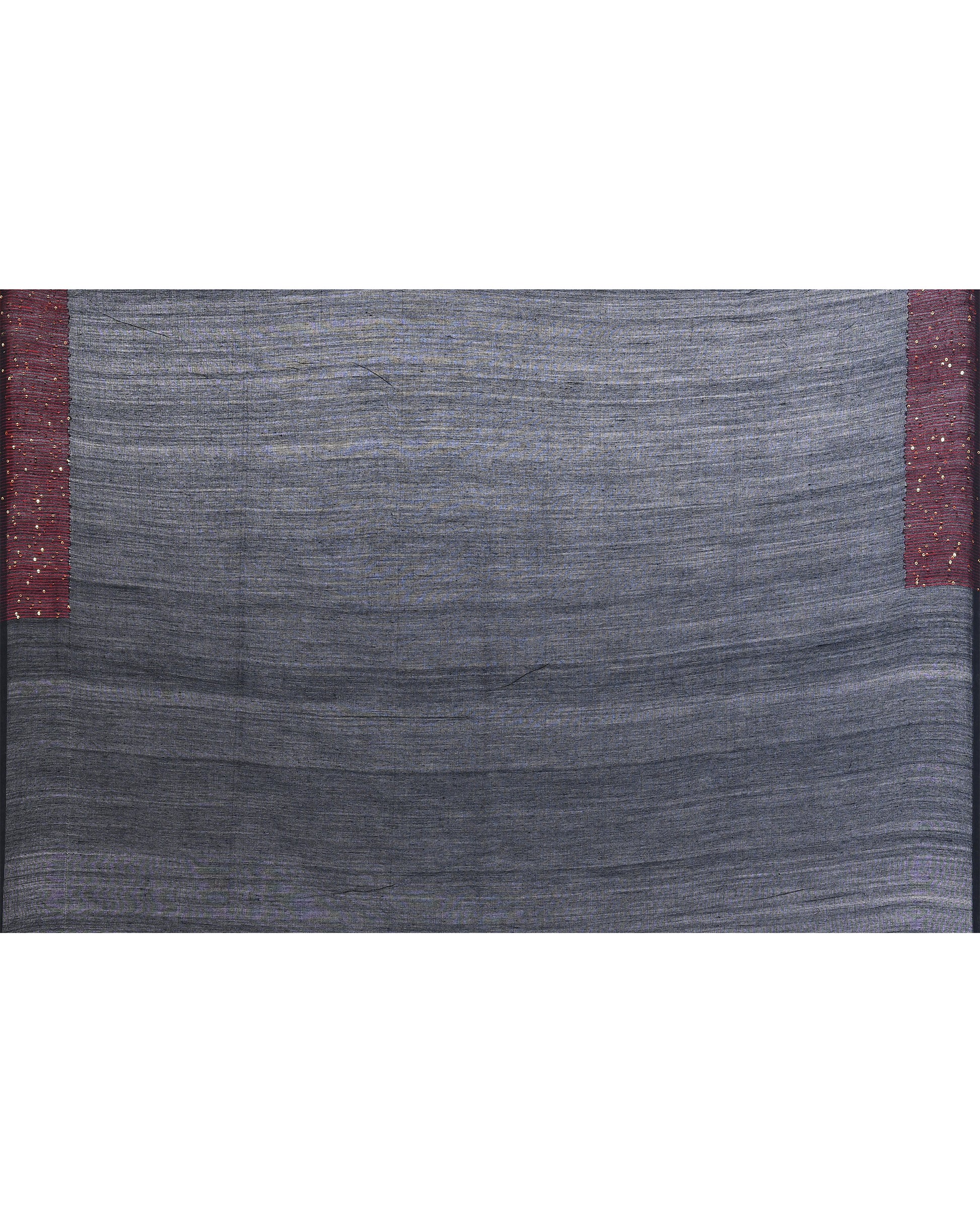 Women Cotton Black Woven  Saree