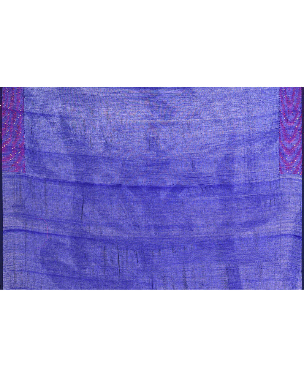 Women Cotton Blue Woven  Saree