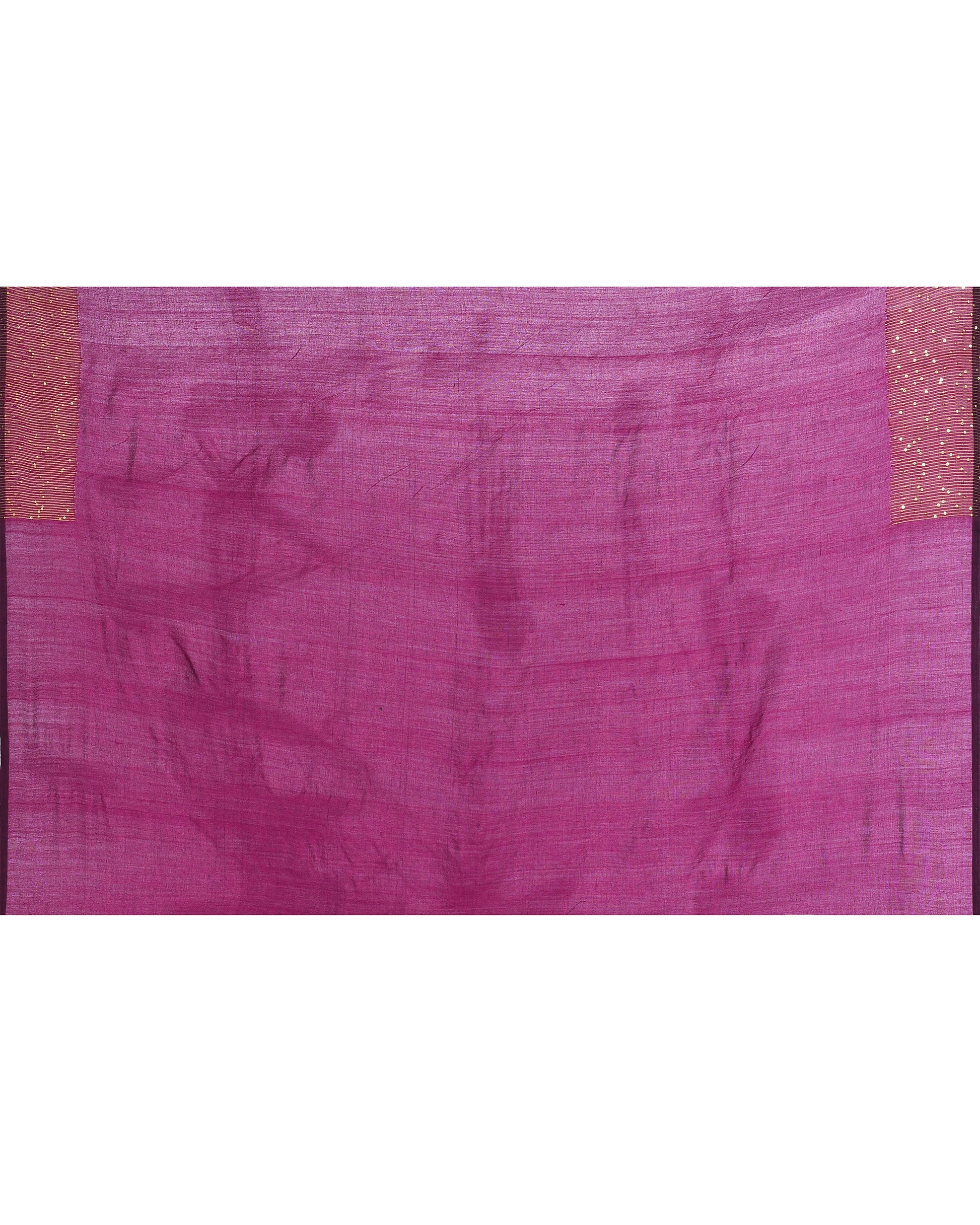 Women Cotton Magenta Woven  Saree