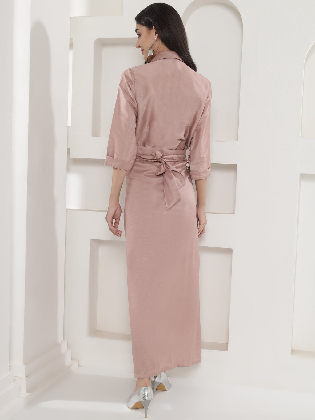 Rose Gold Tie Knot Skirt Set