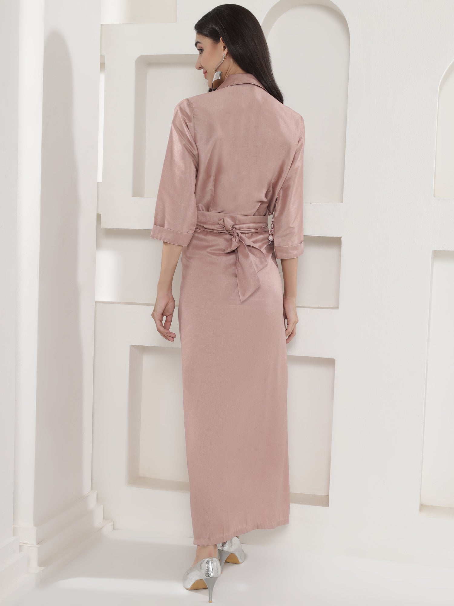 Rose Gold Tie Knot Skirt Set