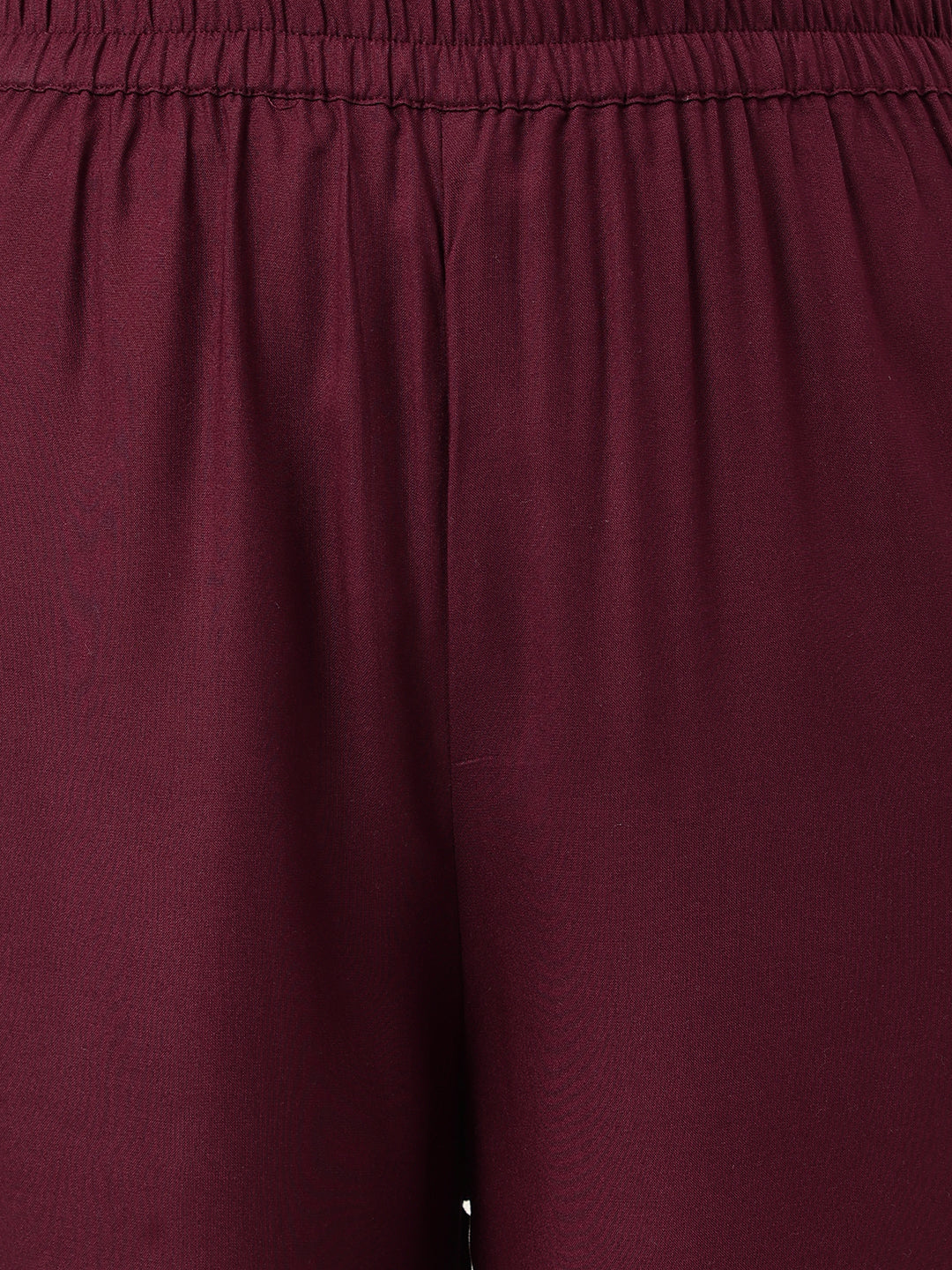 Embroidered Rayon Maroon Straight Kurta Sets