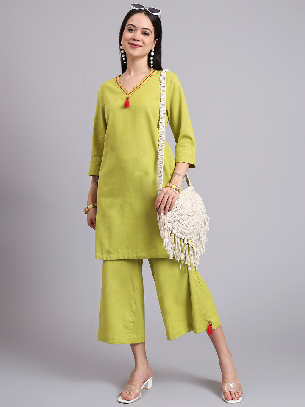 Women Green Cotton Co-ord Set