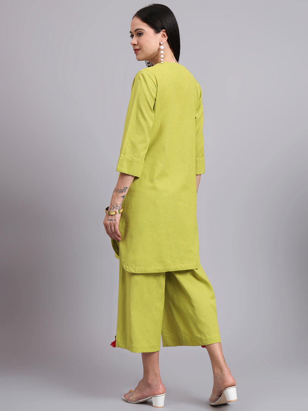 Women Green Cotton Co-ord Set