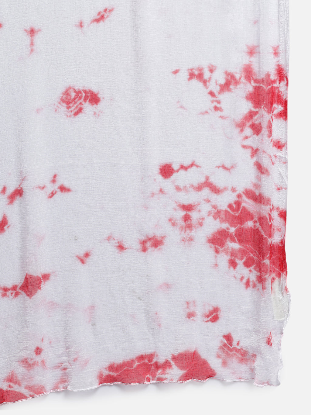 Women Red Cotton Printed & Trim Work Kurta Bottom Dupatta Set