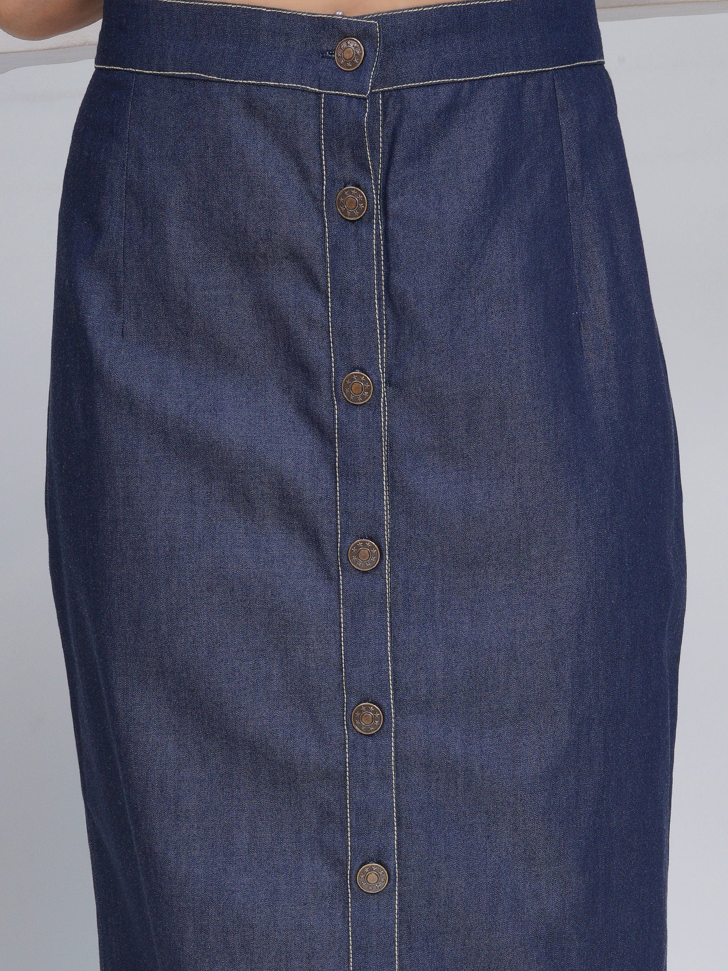 Ethnic Black Denim Pencil with Inner and Jacket