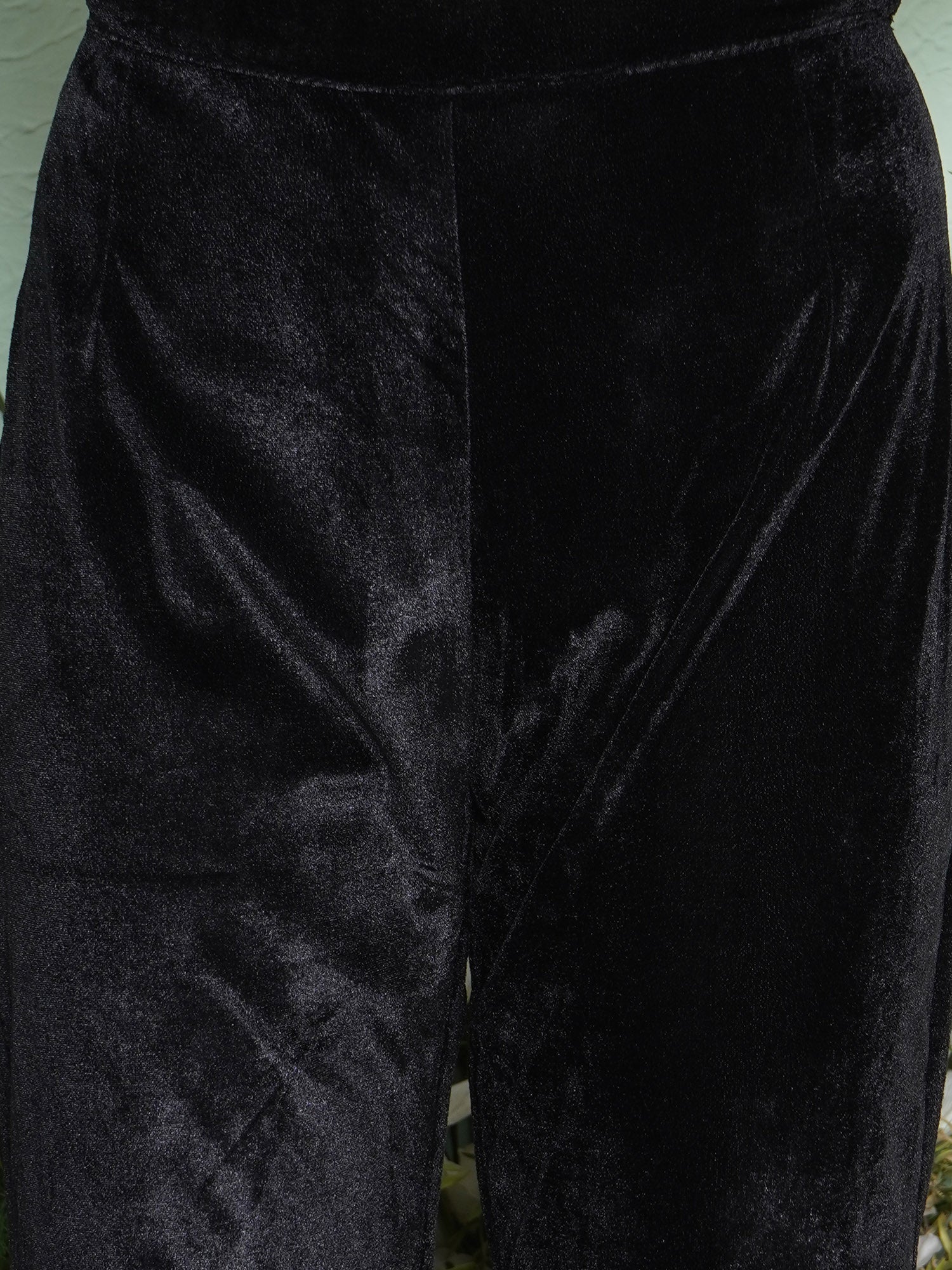 Women Black Hand Embellished Cape Style Kurta with Bellbottom Pants