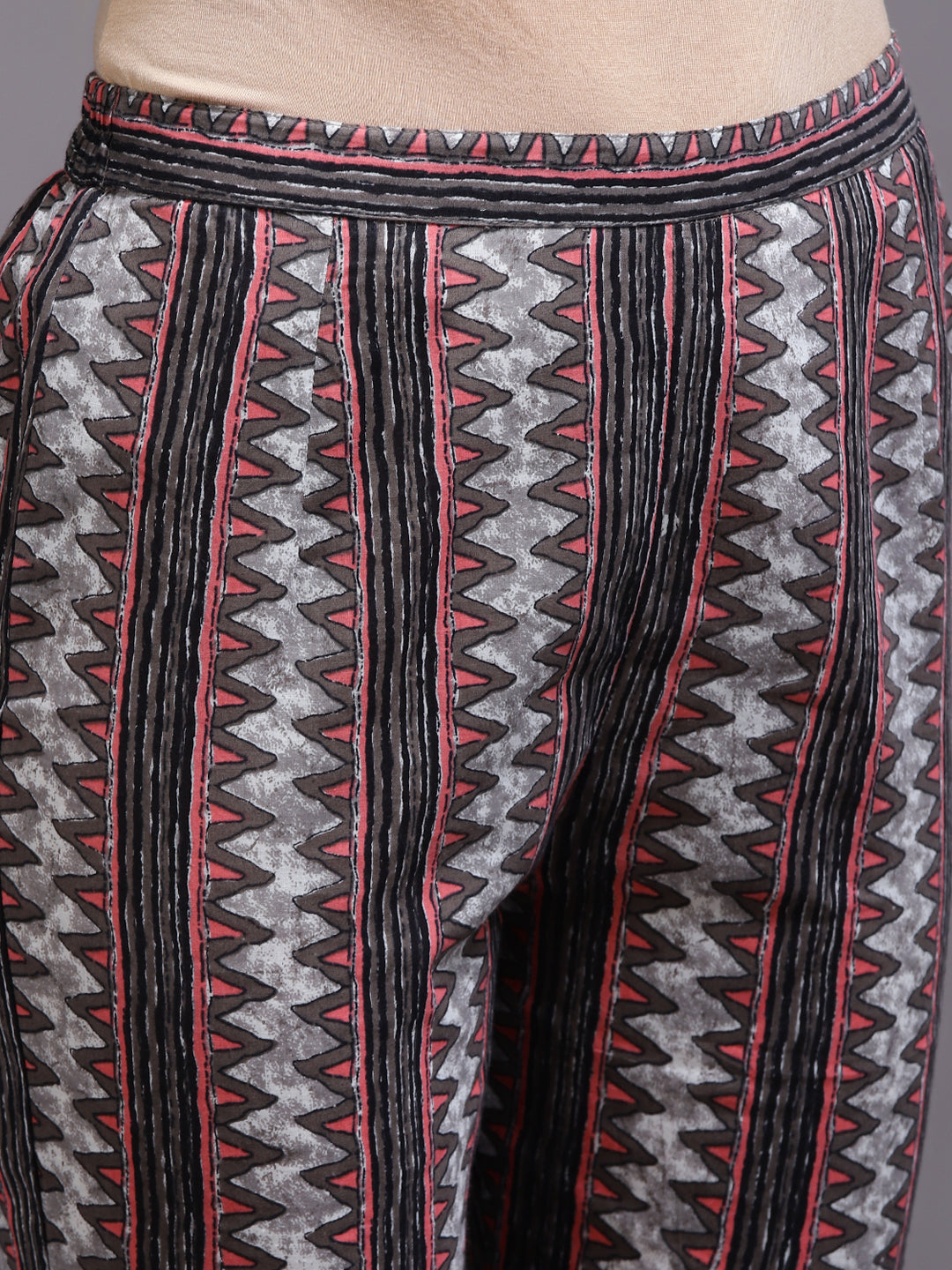 Women Pink Printed Cotton Kurta