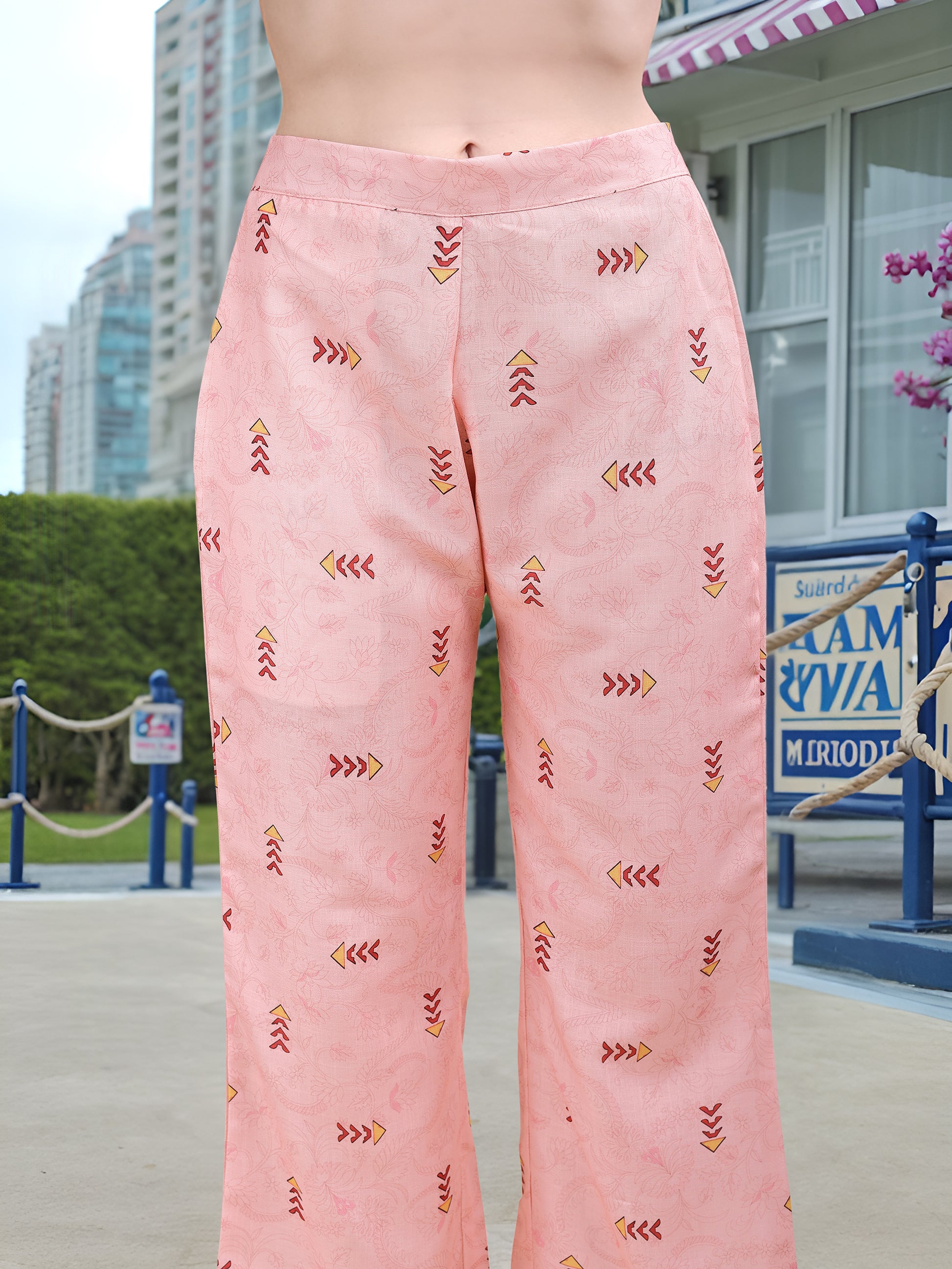 Pink Digital Print Kurta Set