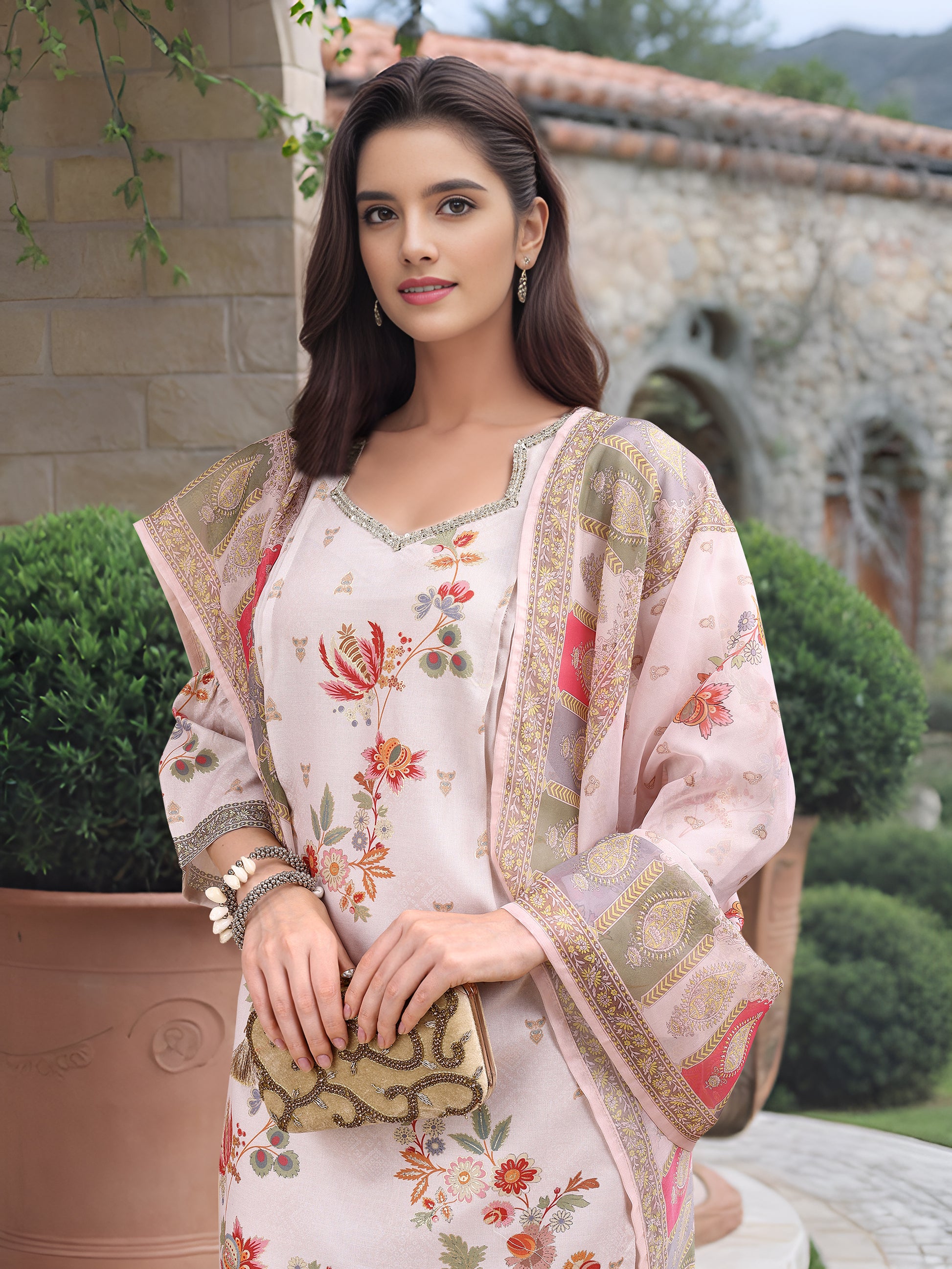 Off White Digital Print  Kurta Set