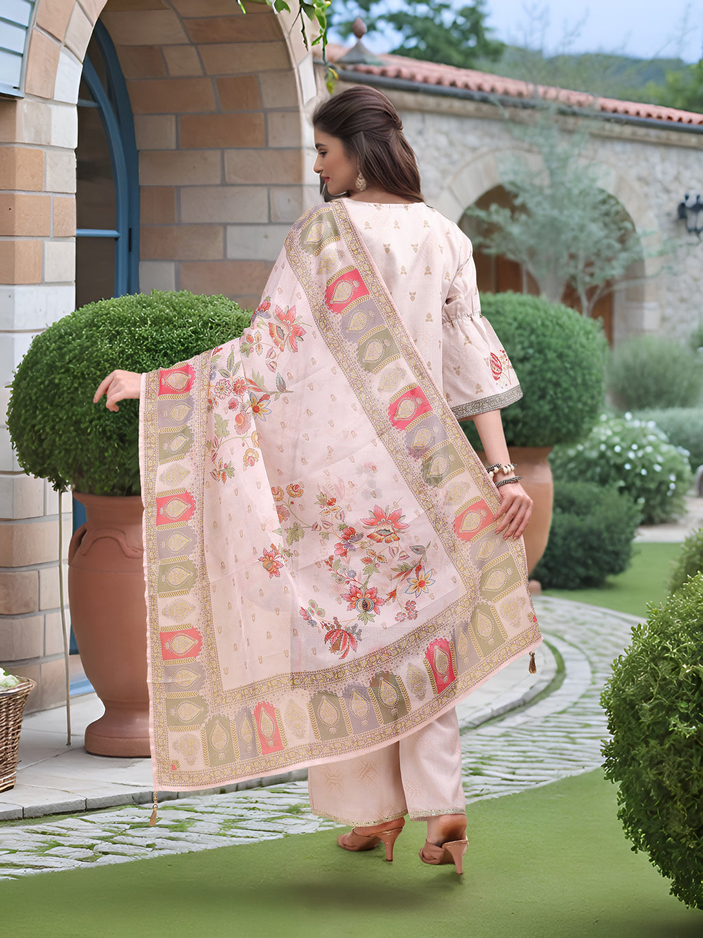 Off White Digital Print  Kurta Set