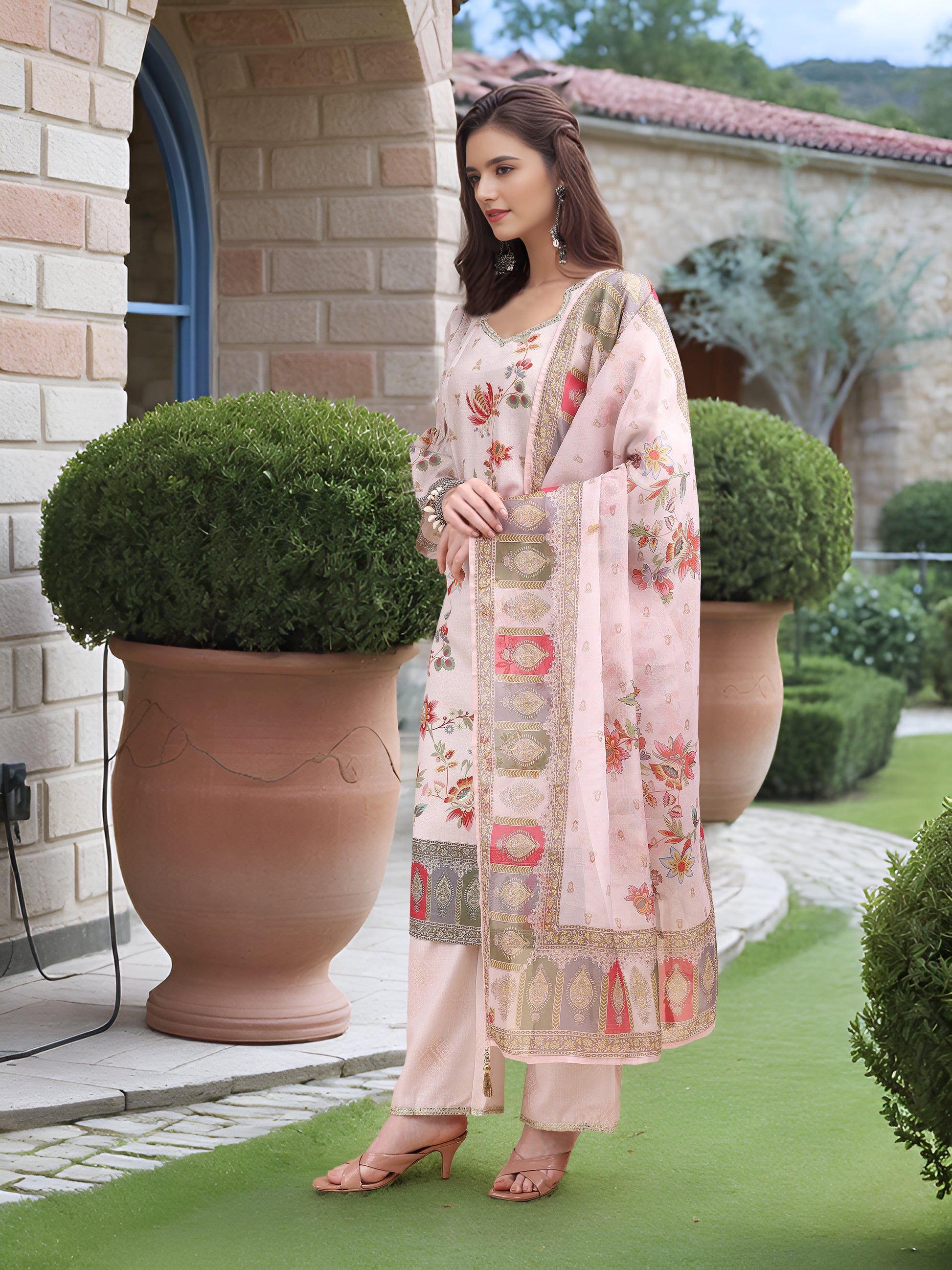 Off White Digital Print  Kurta Set