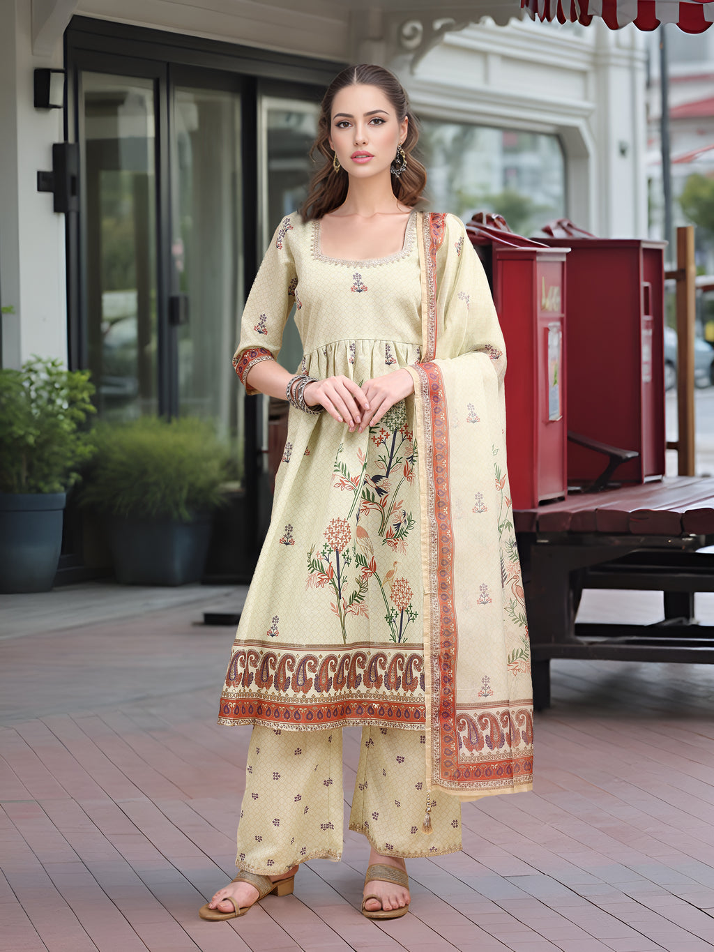 Multicolor Digital Print  Kurta Set