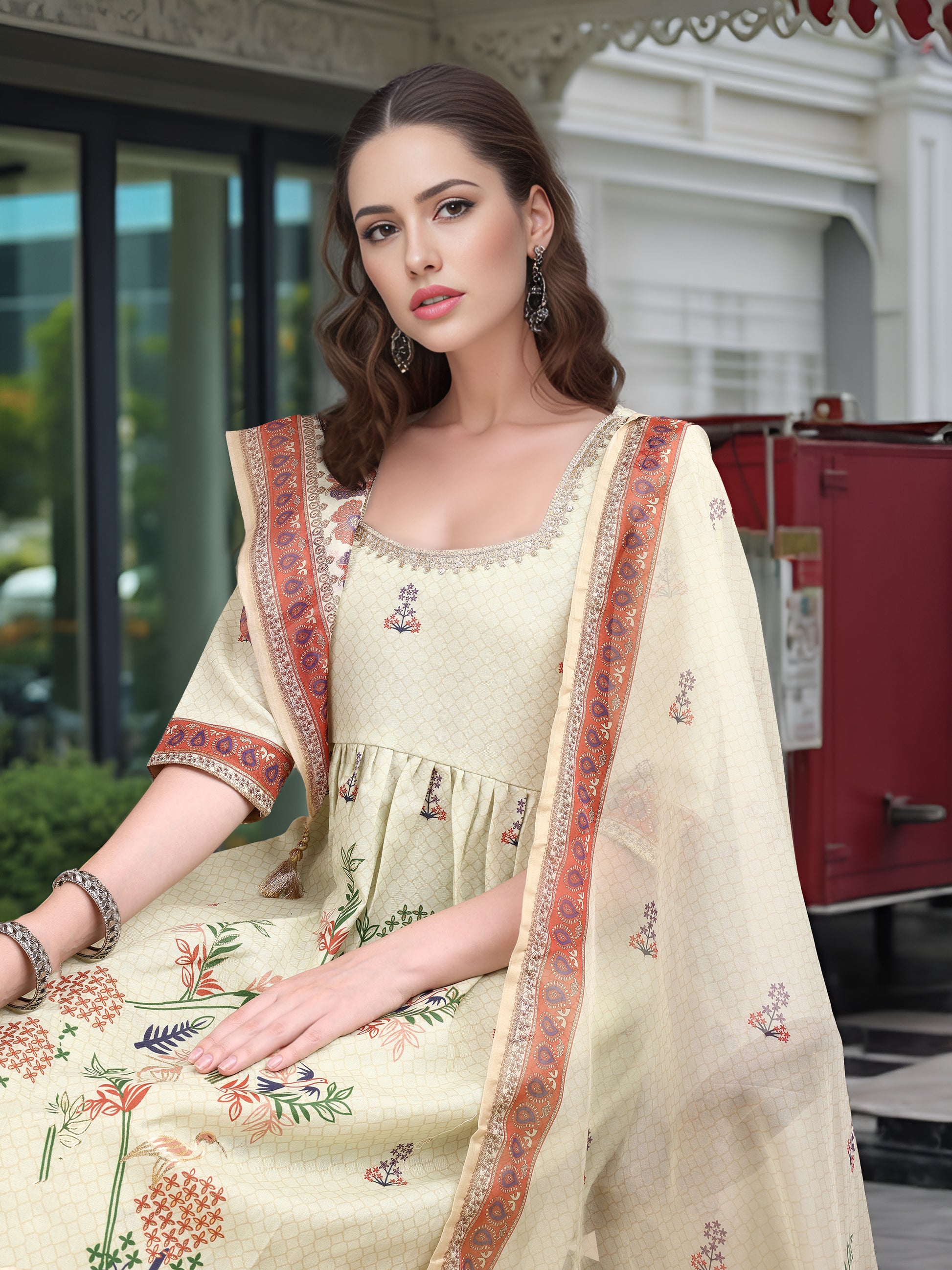 Multicolor Digital Print  Kurta Set