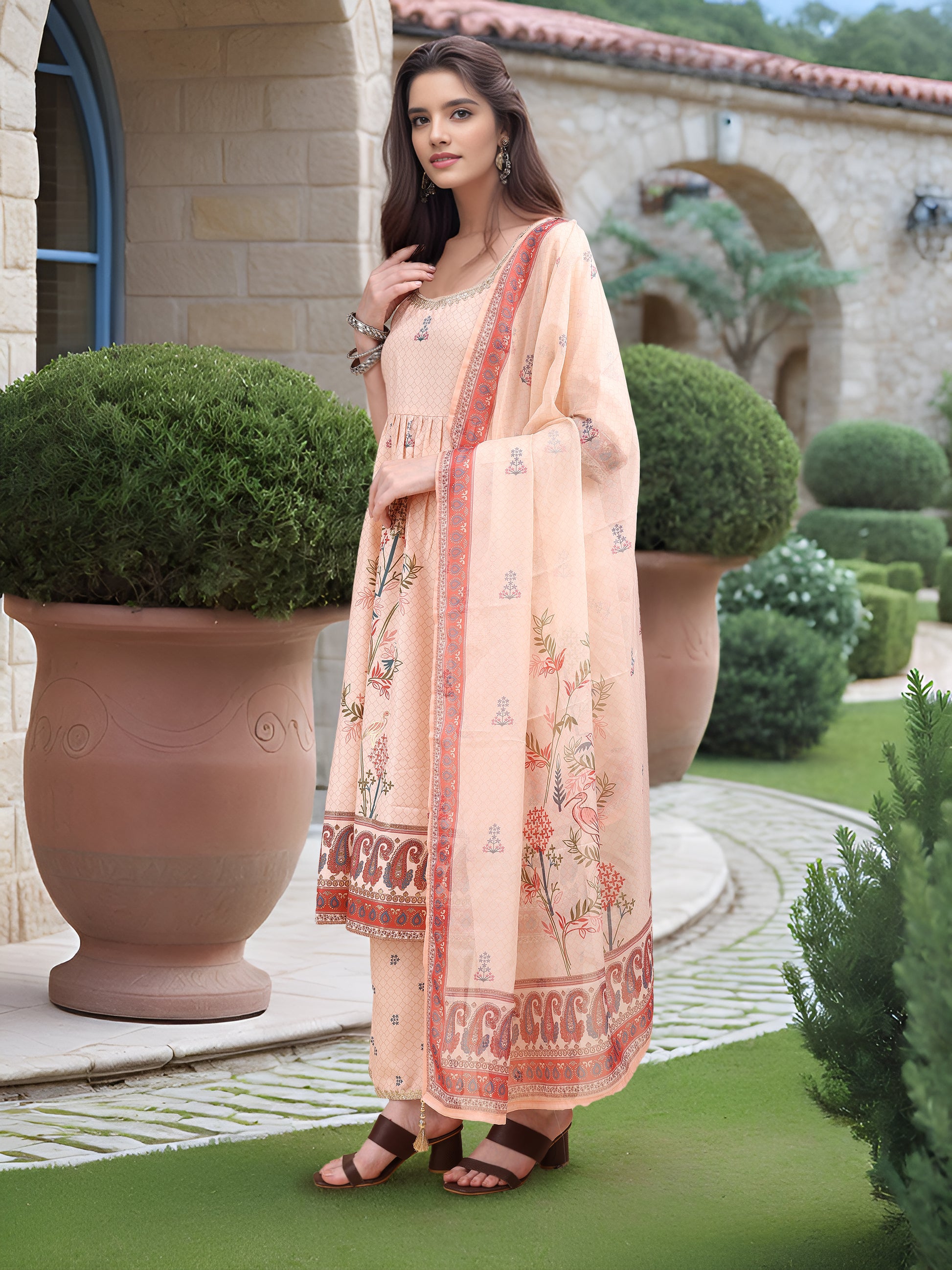 Multicolor Digital Print  Kurta Set