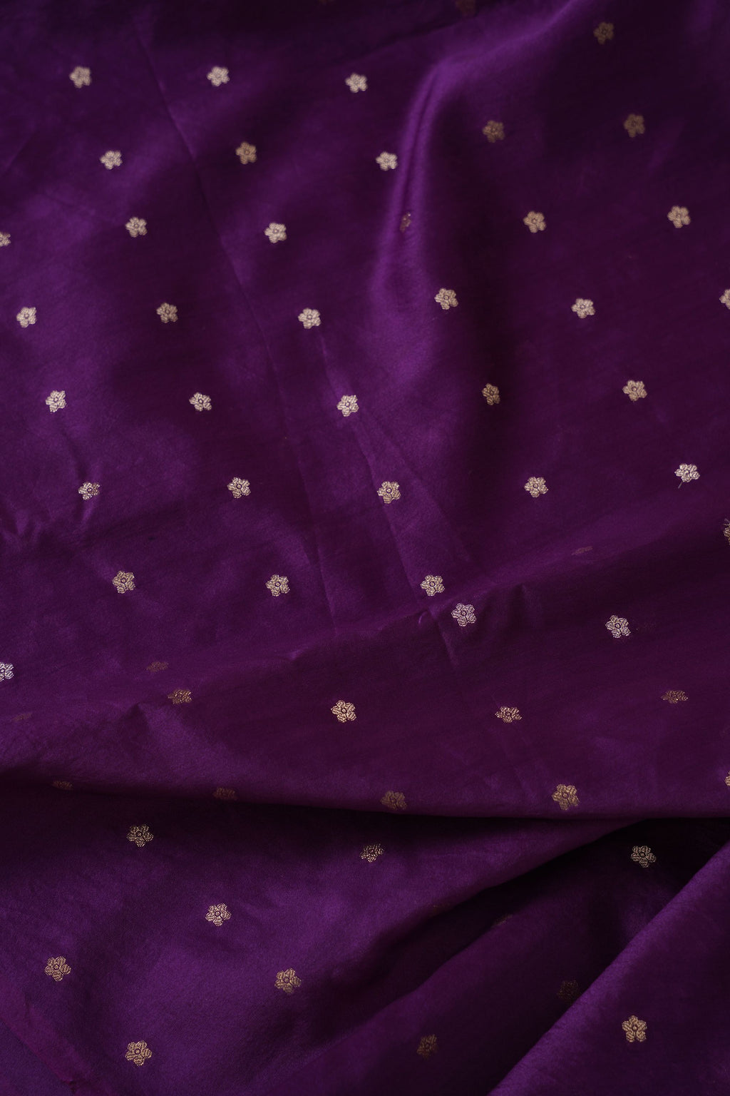 Women's Purple Cotton Silk  Saree with Unstitched Blouse
