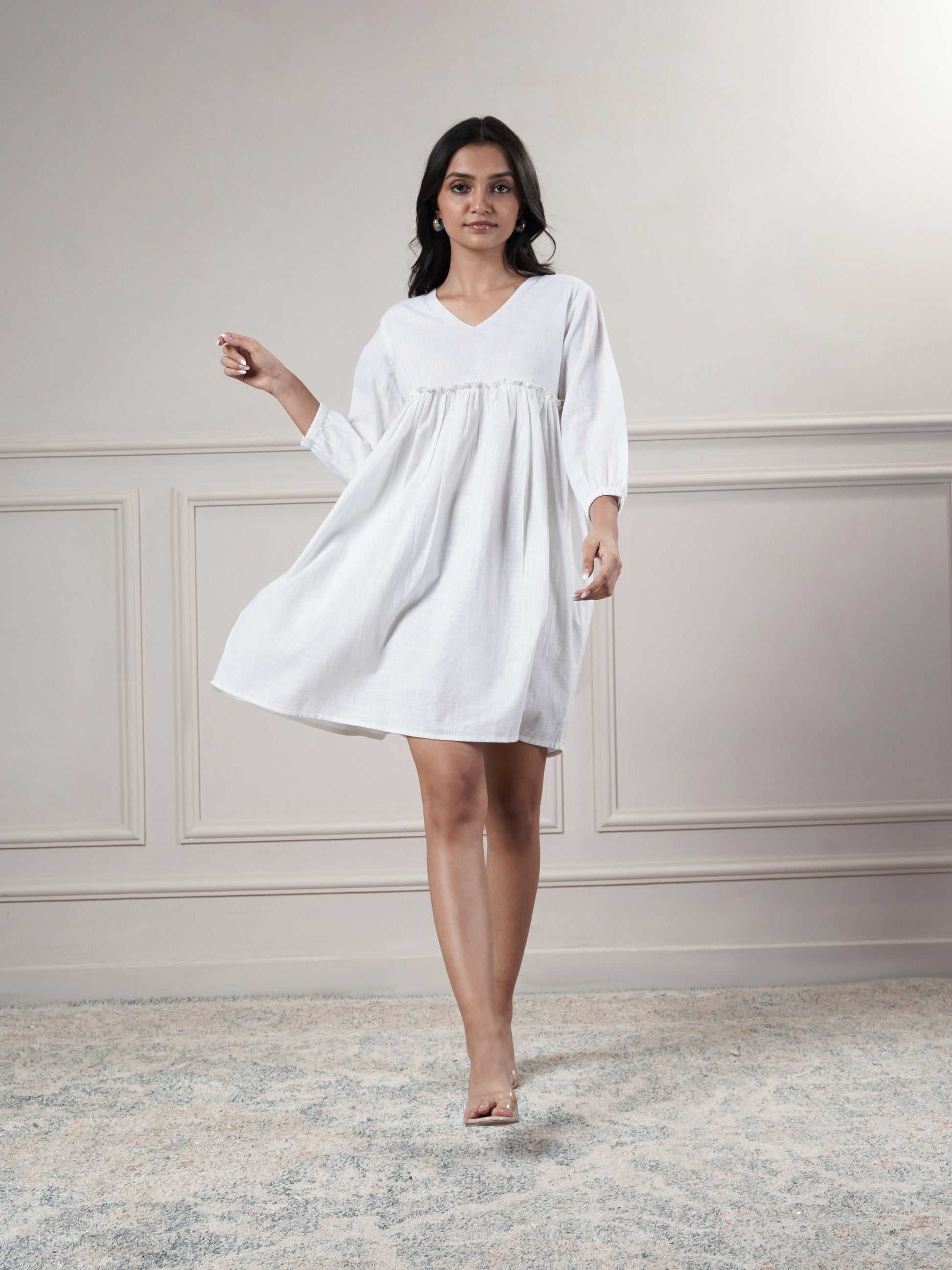 White Short Party Wear Dress