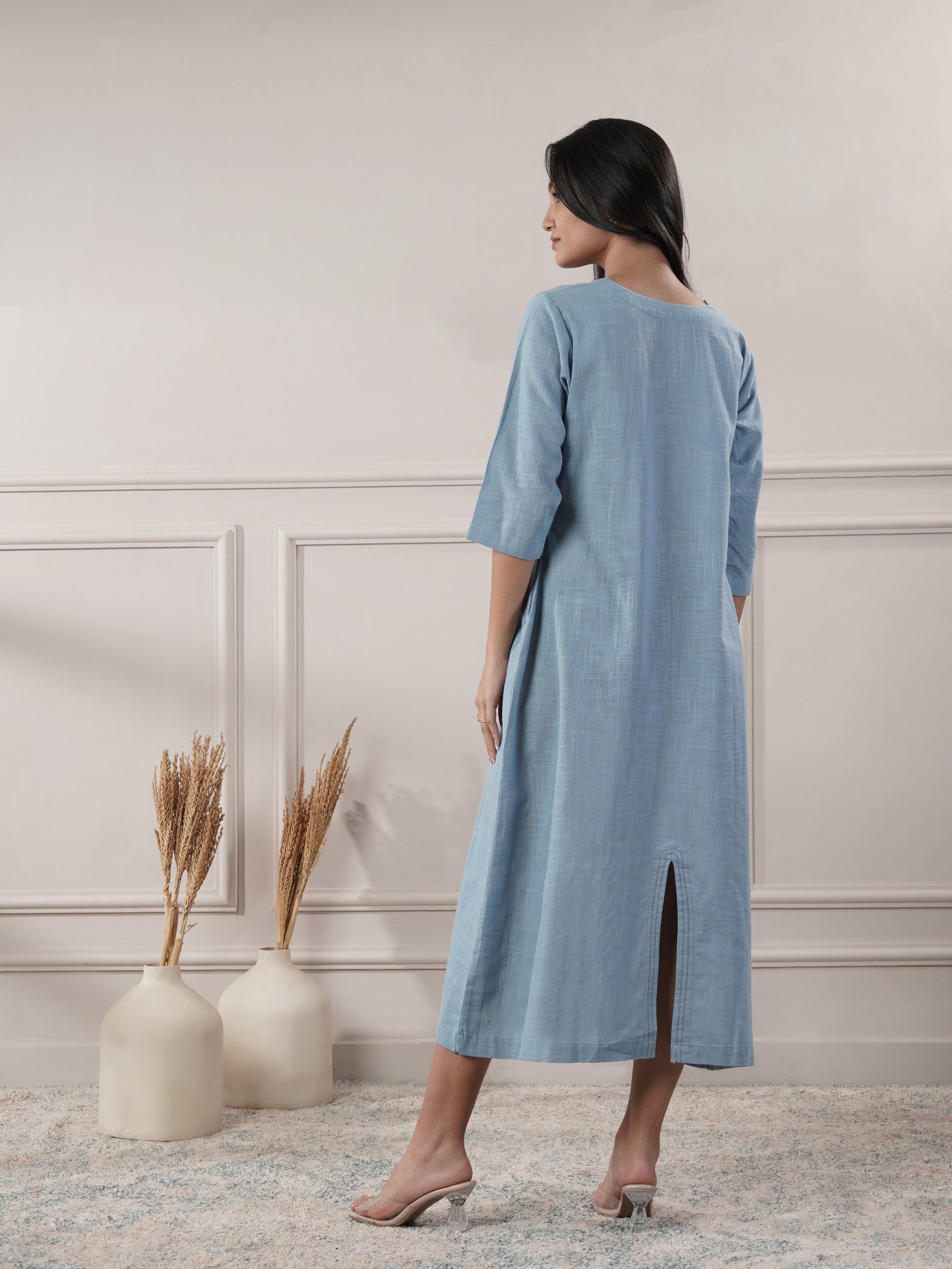 Sky Blue Party Wear Dress