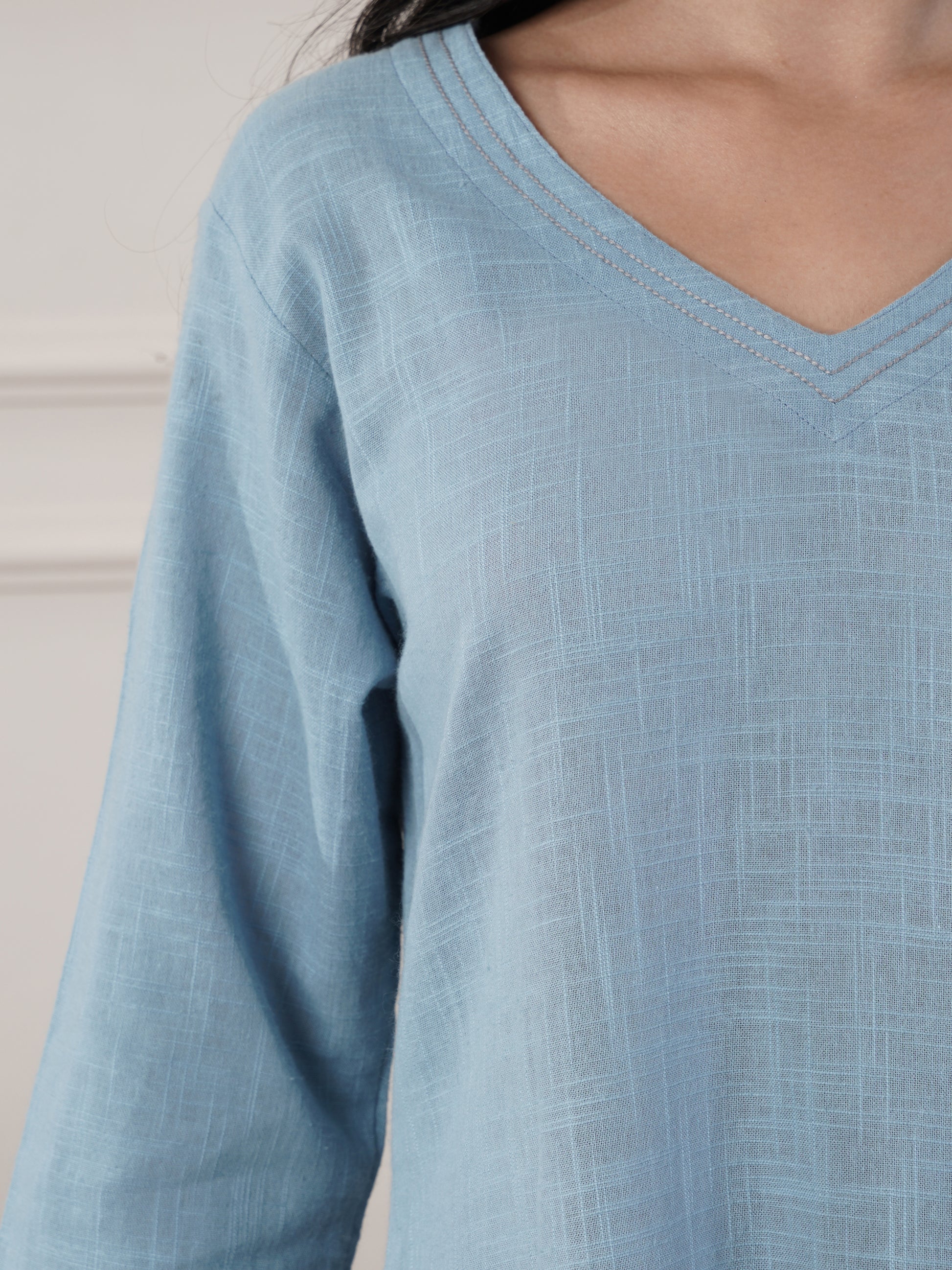 Sky Blue Party Wear Dress