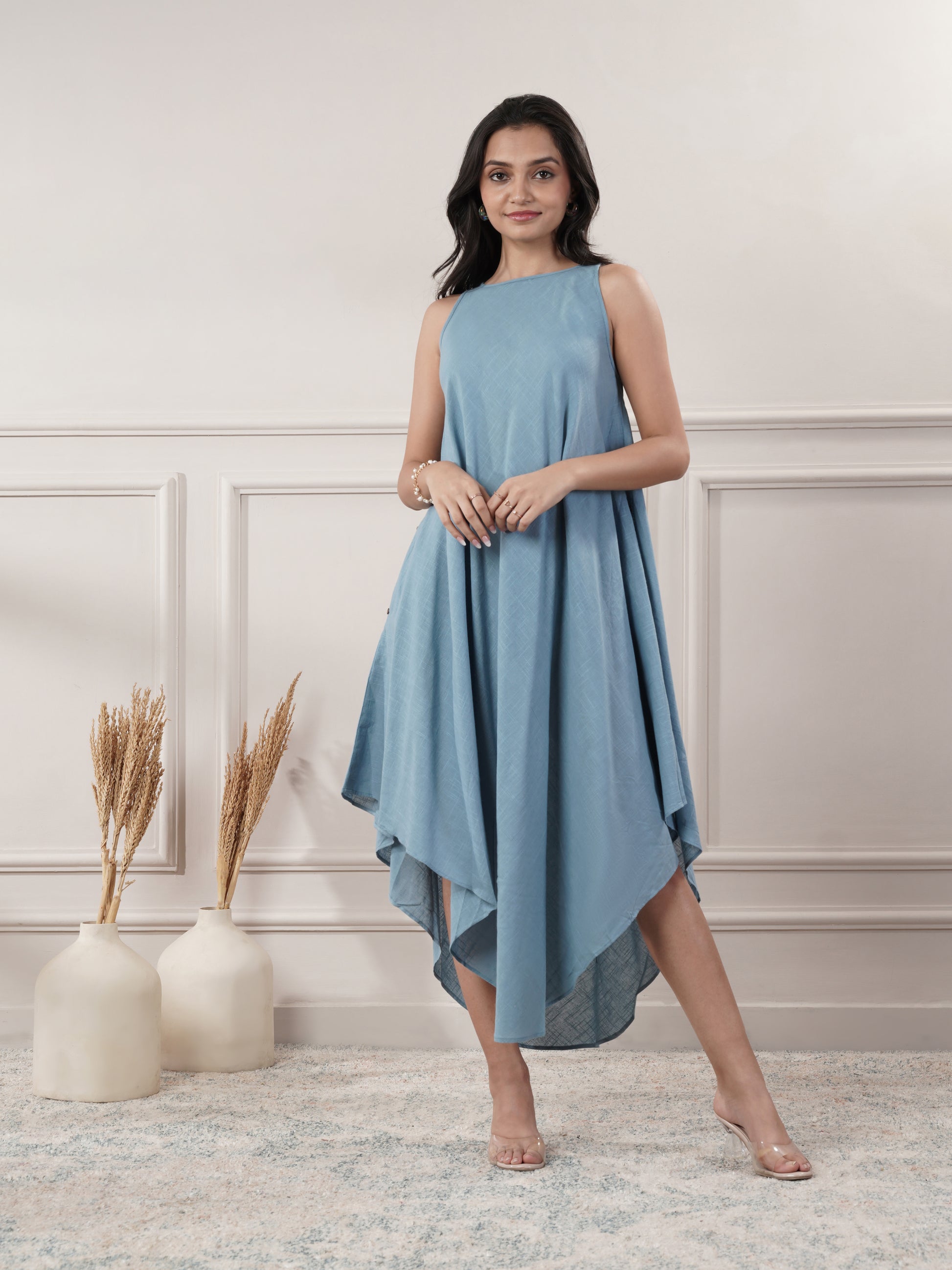 Sky Blue Party Wear Dress