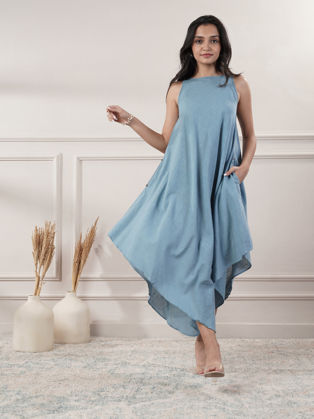 Sky Blue Party Wear Dress